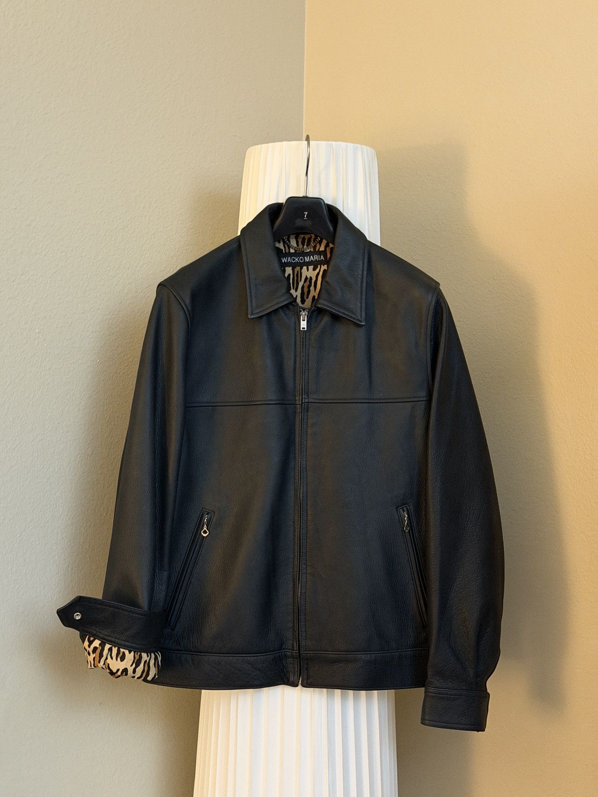 Wacko Maria Wacko Maria DARK BLUE LEATHER SINGLE RIDERS JACKET Size US L / EU 52-54 / 3 - 1 Thumbnail