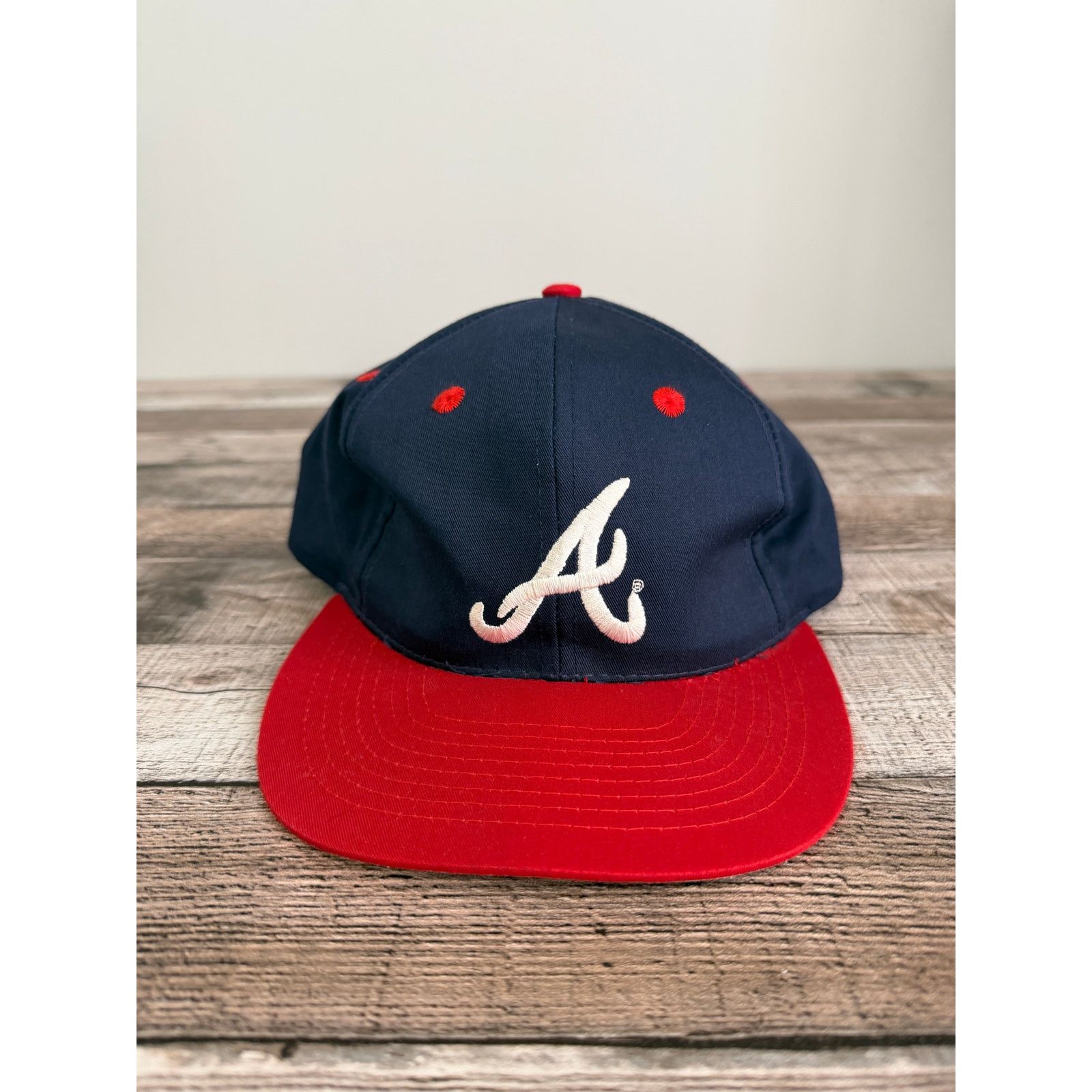 MLB Vintage Atlanta Braves Snapback Baseball Hat Size ONE SIZE - 2 Thumbnail