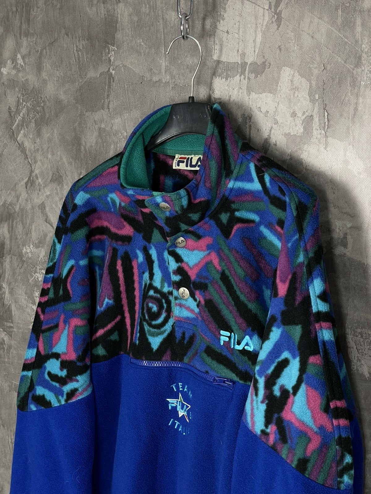 Fila × Vintage 🔥 RARE VTG 90s FILA ITALIA SKI TEAM OFFICIAL AZTEC FLEECE Size US L / EU 52-54 / 3 - 6 Thumbnail