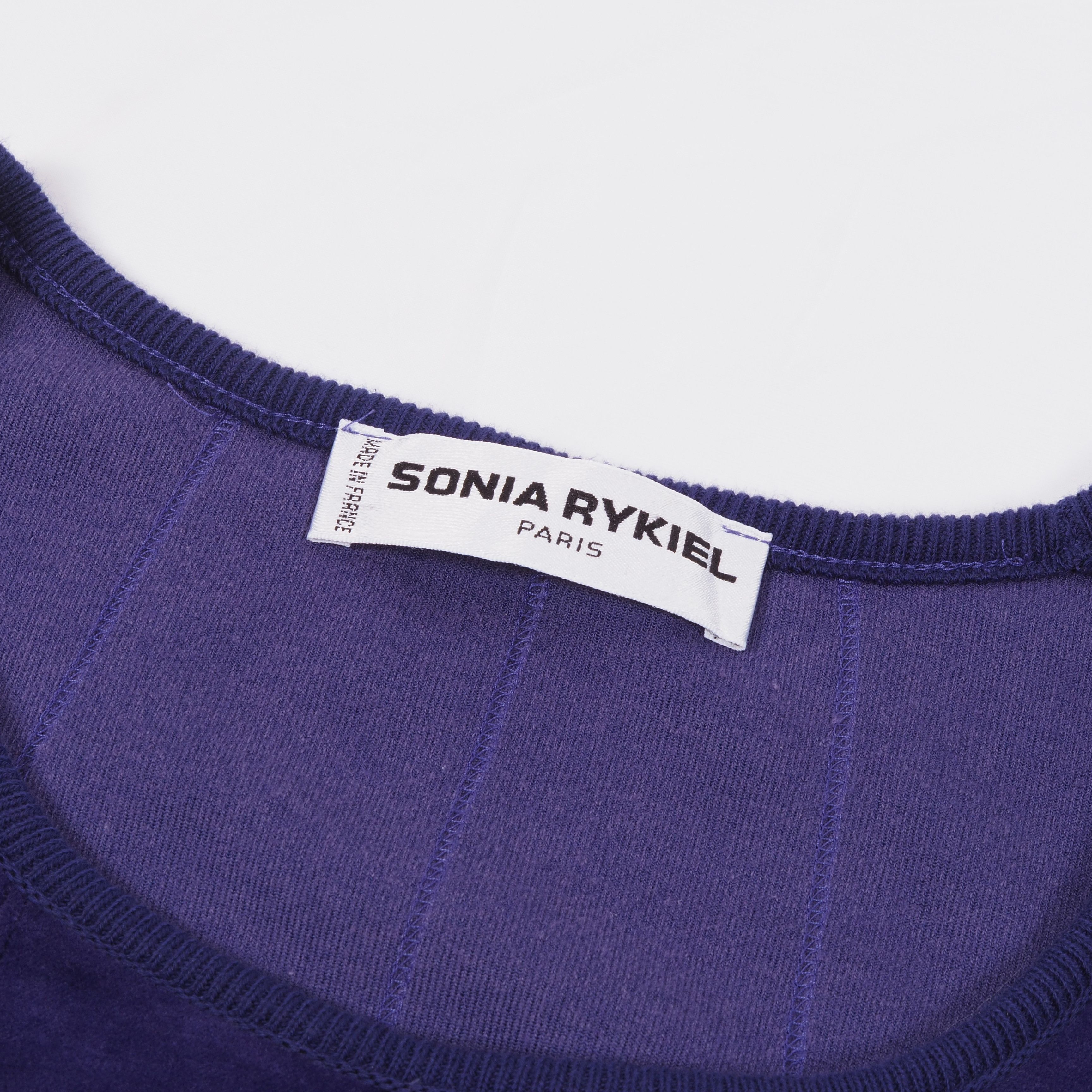Sonia Rykiel Sonia Rykiel Vintage Women's Violet Purple Velour Logo Top Size L / US 10 / IT 46 - 5 Thumbnail