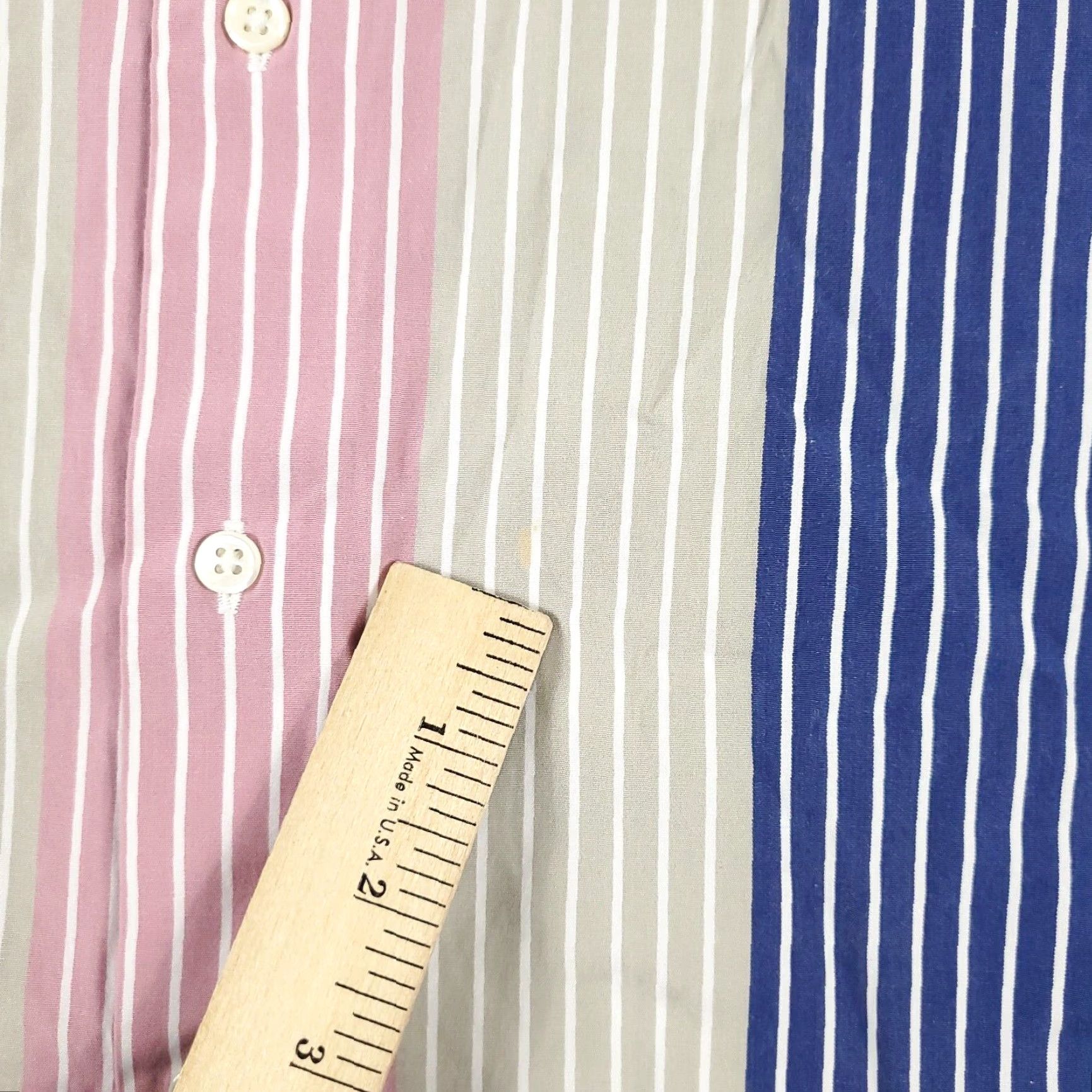 Faconnable VINTAGE Faconnable Women's Shirt Size 10 Beige & Red Striped Button-Up Long Sleeve Business Casual Preppy Size L / US 10 / IT 46 - 3 Thumbnail