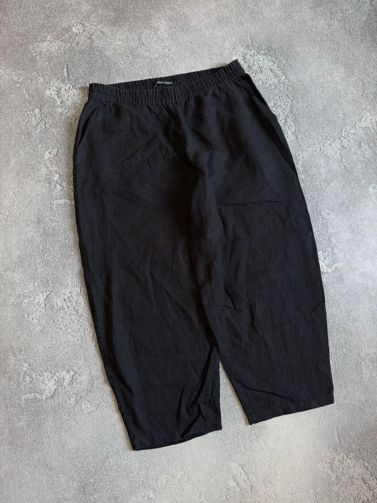 Gudrun Sjoden Gudrun Sjoden Harem Linen Pants Black Hippie Chinos Joggers Size 27" / US 4 / IT 40 - 2 Thumbnail