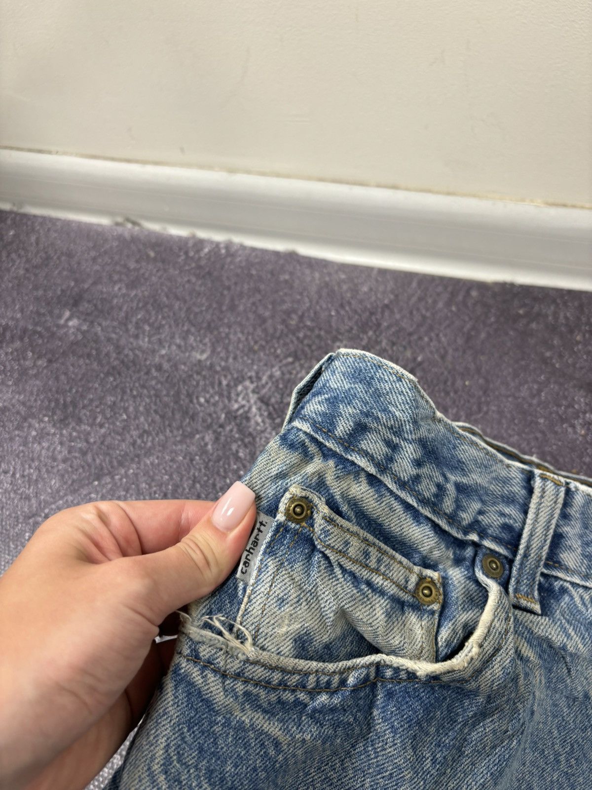 Carhartt Vintage Carhartt Relaxed Fit Heavy Blue Denim Baggy Jeans Size US 42 / EU 58 - 13 Thumbnail