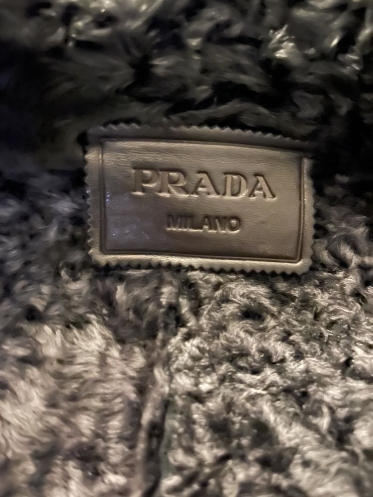 Prada Prada Milano Main Line Leather Fur Coat Jacket Gray-black Size M / US 6-8 / IT 42-44 - 3 Thumbnail