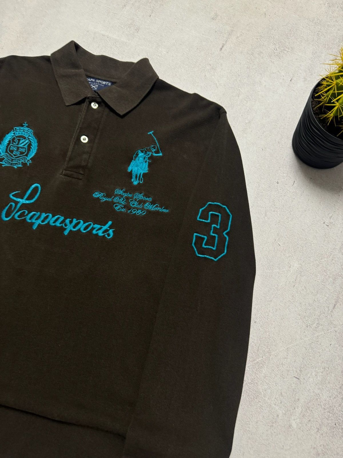 Scapa Sports Vintage Scapa Sports Rugby Sweatshirt Brown #3 Ralph Lauren Size US L / EU 52-54 / 3 - 3 Thumbnail
