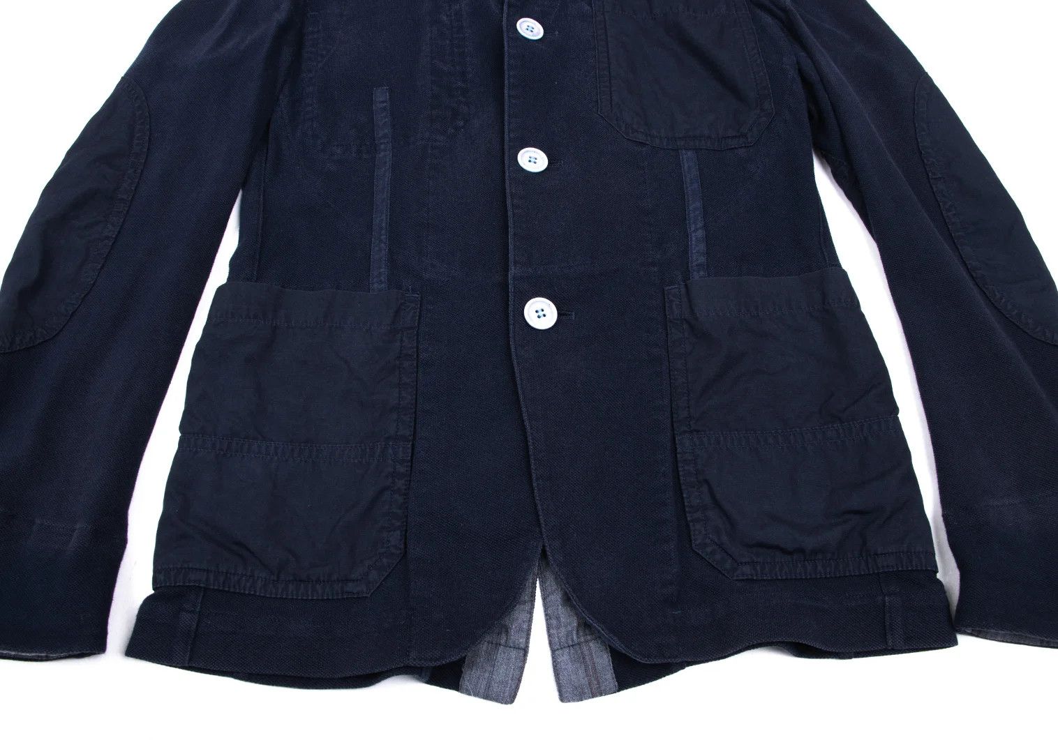 Junya Watanabe Cotton Elbow Patch Design Jacket in Navy Size US S / EU 44-46 / 1 - 12 Thumbnail