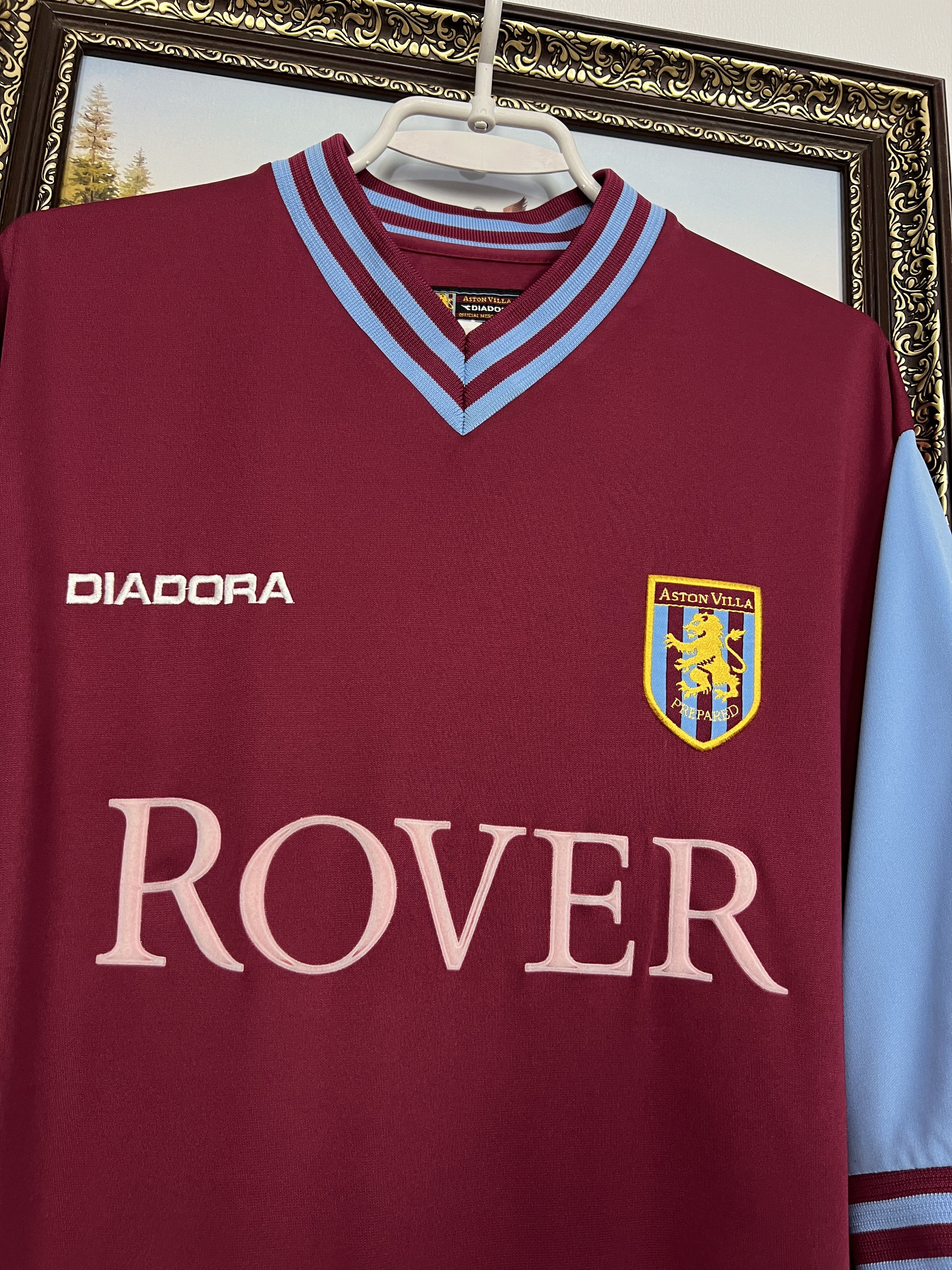 Diadora Aston Villa football shirt 2002 Soccer Diadora Jersey Trikot Size US XXL / EU 58 / 5 - 3 Thumbnail
