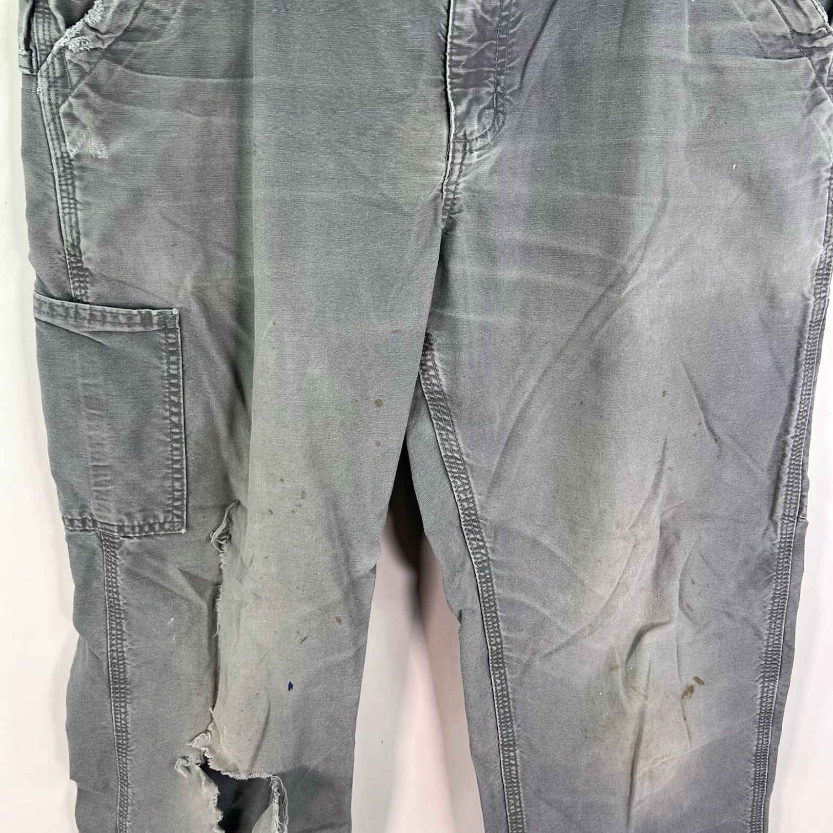Carhartt VINTAGE Carhartt Jeans Denim B151 32x34 Gray US 90s Logo Mens Regular Relaxed Distressed Straight/Bootcut Size US 32 / EU 48 - 3 Thumbnail