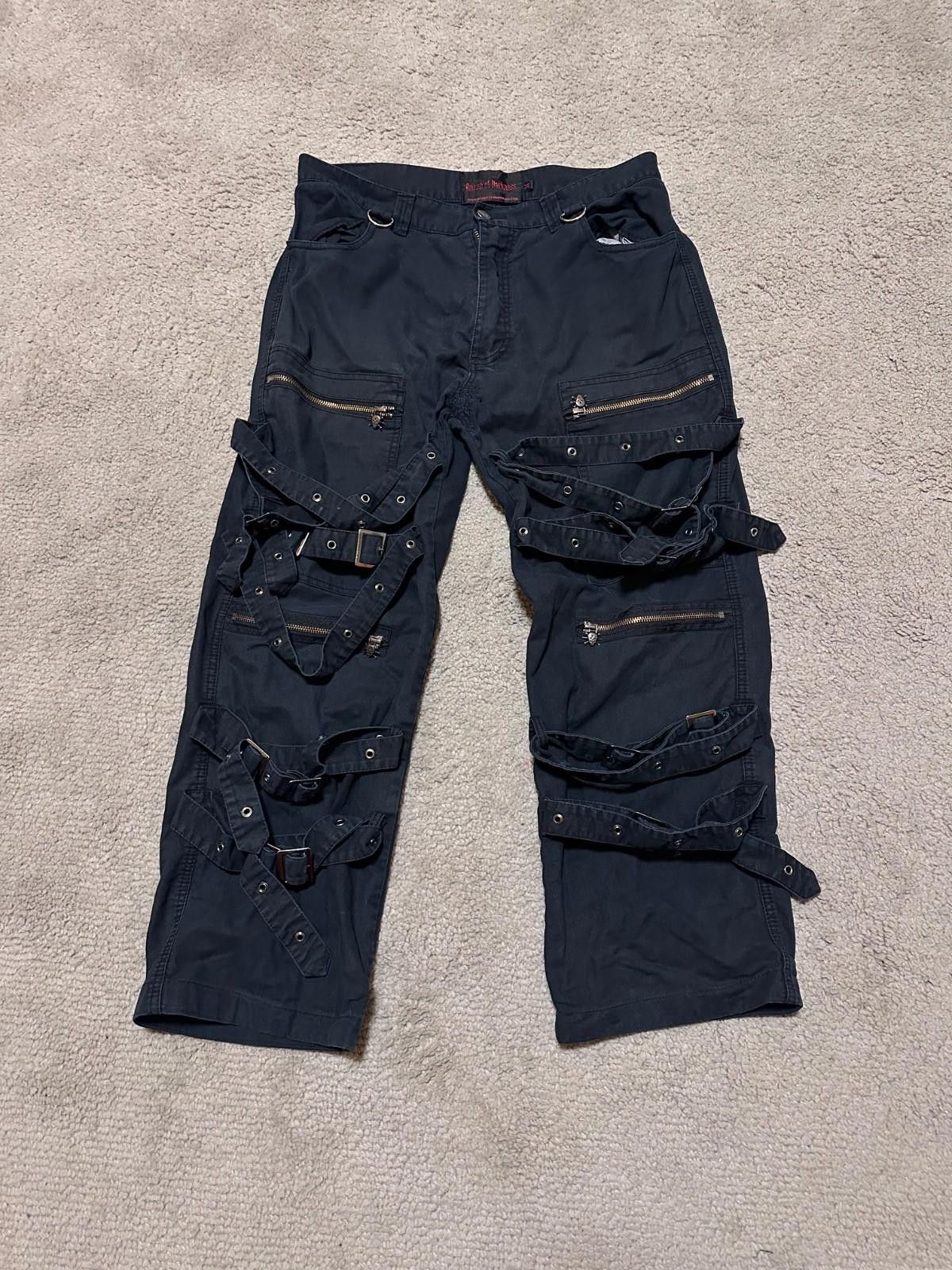 Other Vintage Queen Of Darkness Punk Bondage Cargo Pants Sz 34 Size US 34 / EU 50 - 1 Thumbnail