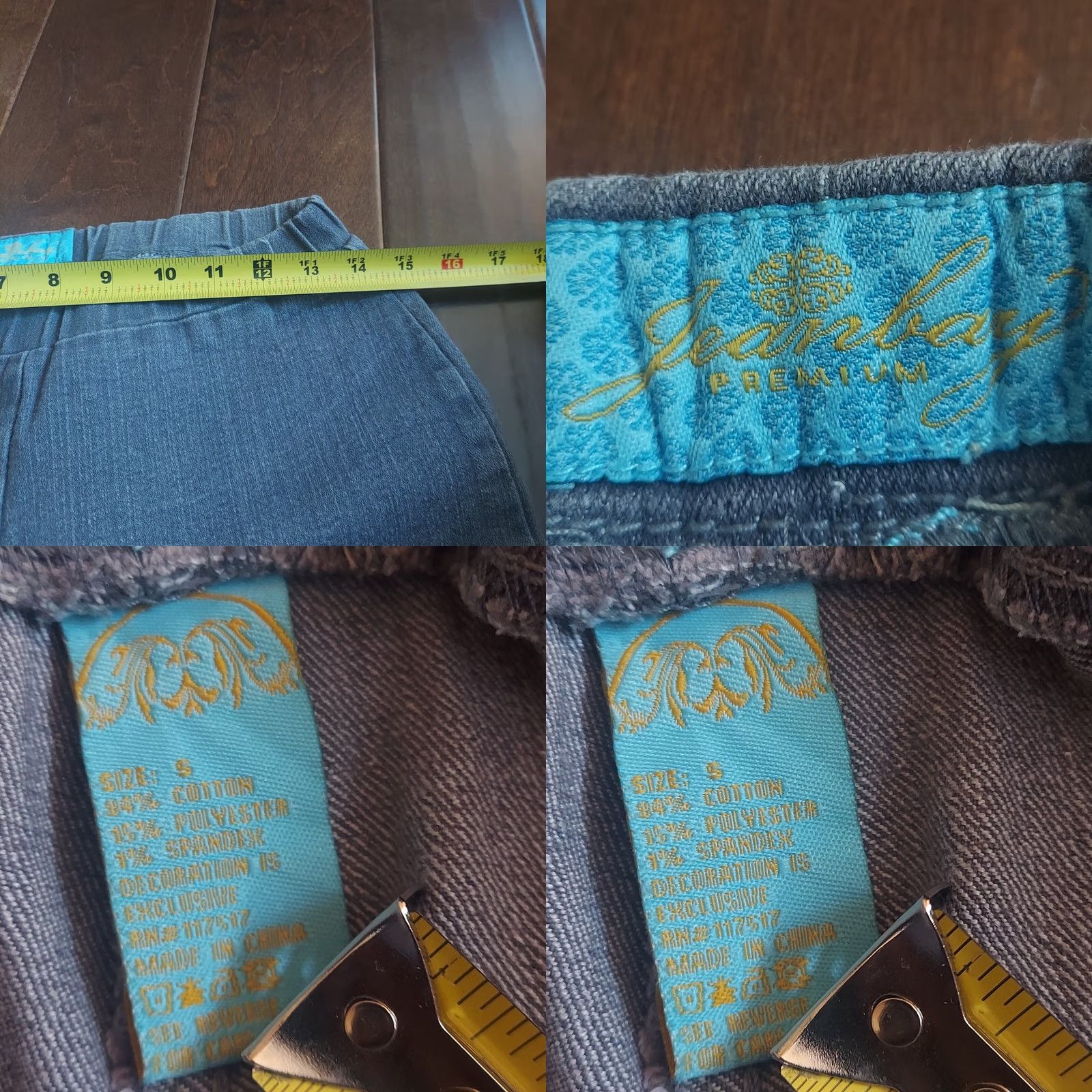 Vintage Jeanbay Jeans Women's Skinny Pull Up Heather Gray Size S Regular - Gray, Cotton Polyester Spandex - B755 Size 28" / US 6 / IT 42 - 9 Thumbnail