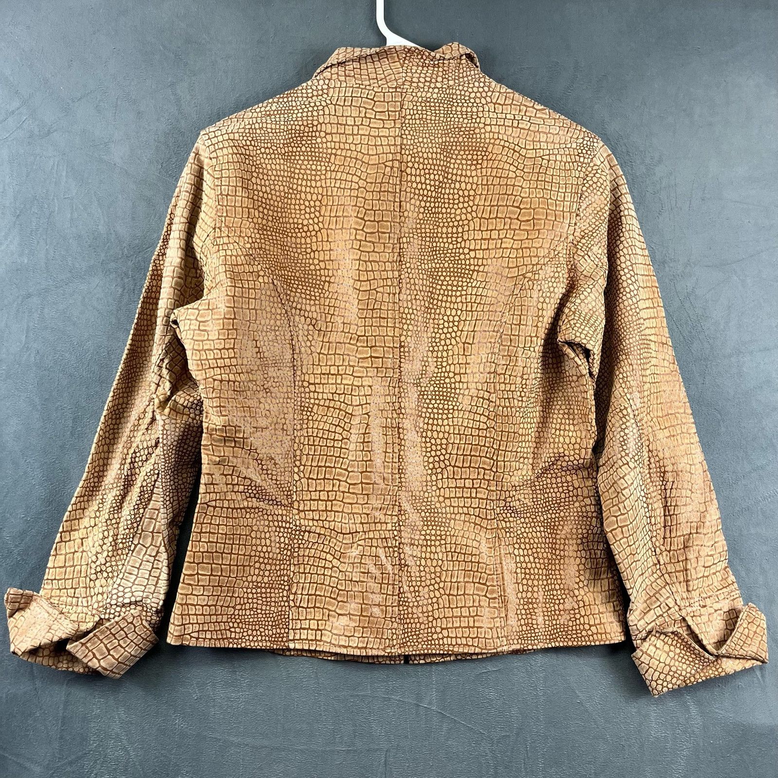 Other Pebbled Snakeskin Leather Jacket Vintage Zip Up Small Moto Size S / US 4 / IT 40 - 3 Thumbnail