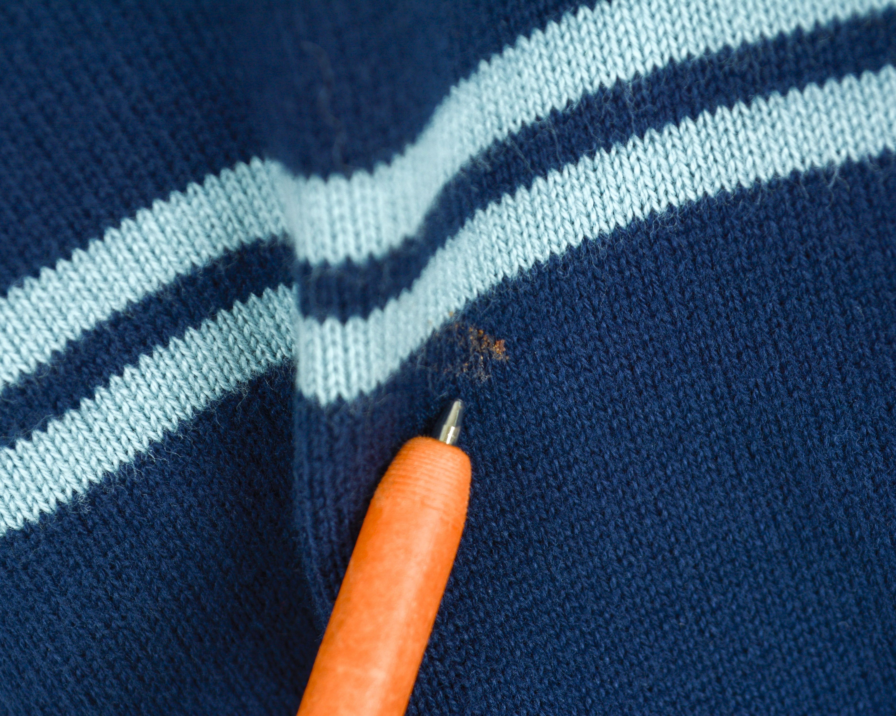 Tommy Hilfiger Men's Pullover Sweater Striped Knit Cotton V Neck Blue Size US L / EU 52-54 / 3 - 4 Thumbnail