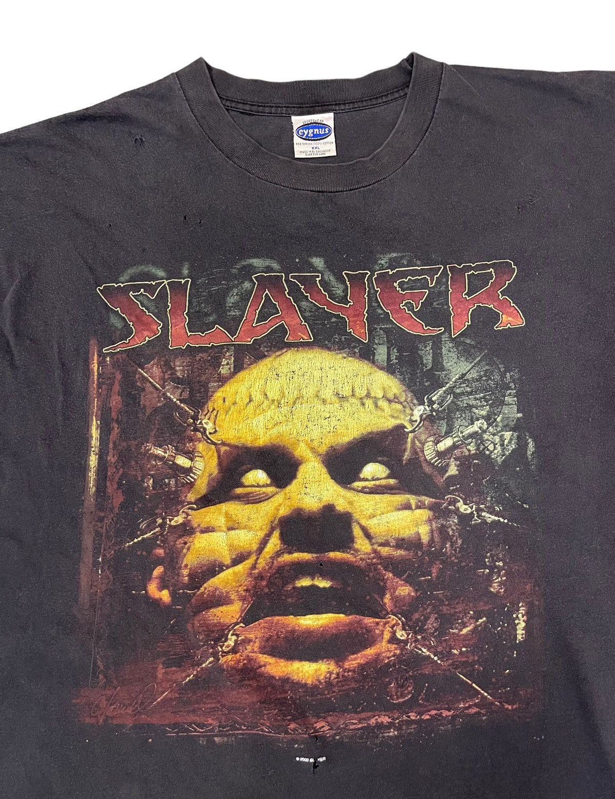 Band Tees Vintage Slayer Distressed tee Size US XXL / EU 58 / 5 - 3 Thumbnail
