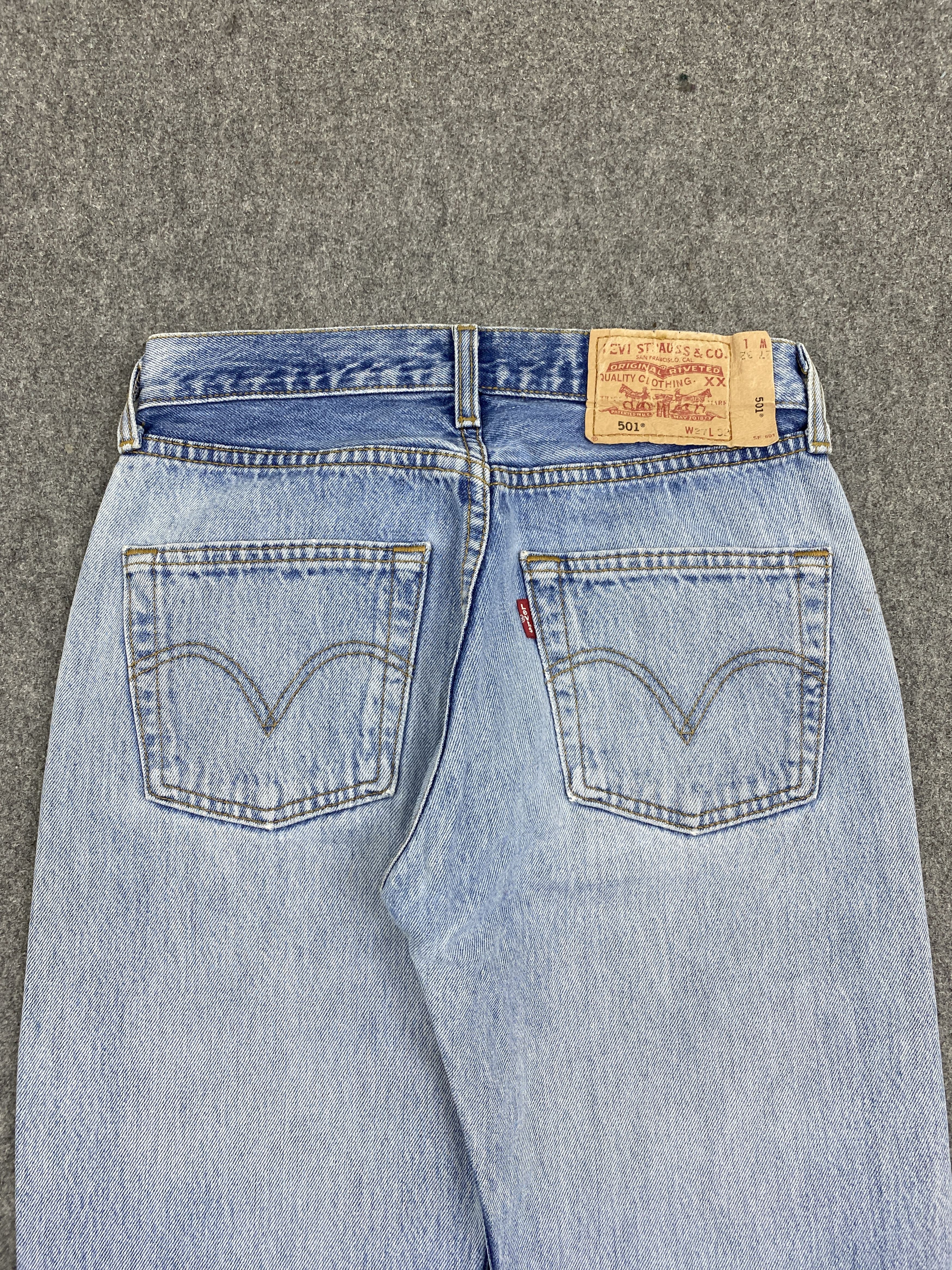 Levi's Faded Blue Vintage Levis 501 Jeans DP2761 Size US 27 - 4 Thumbnail