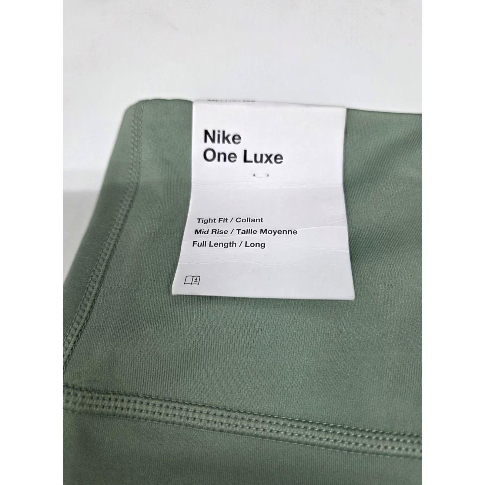 Nike Nike One Luxe Womens Tight Fit Mid Rise Training Leggings Lt Green 2XL Size 40" / US 18 - 5 Thumbnail