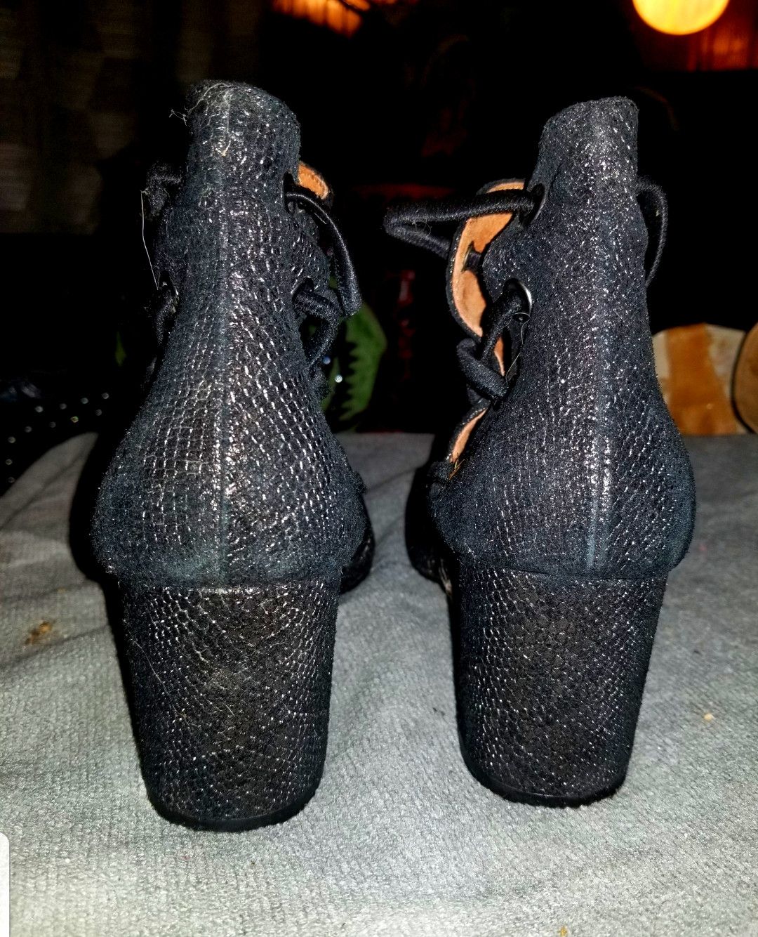Other Black glitter ankle boots Size US 8 / IT 38 - 4 Thumbnail