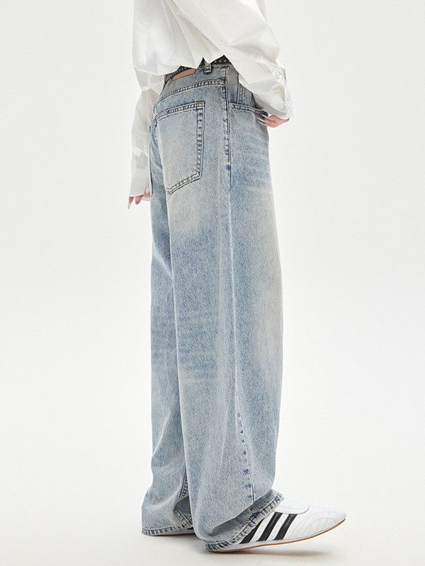 Vintage Men's American Distressed Whiskered Loose-Fit Jeans Size US 32 / EU 48 - 3 Thumbnail