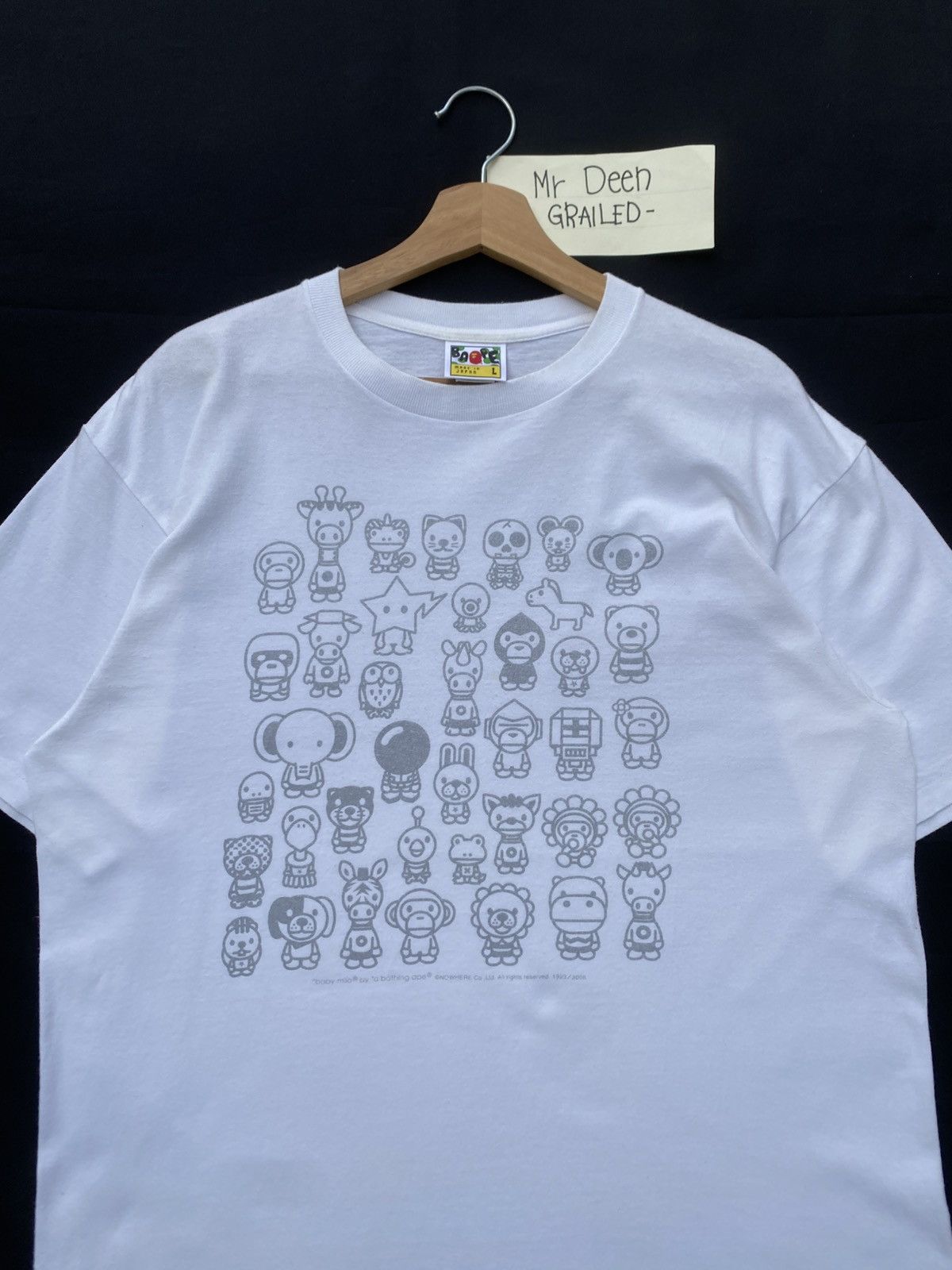 Bape Rare 06s Bathing Ape Baby Milo A to Z Tshirt Size US L / EU 52-54 / 3 - 1 Thumbnail