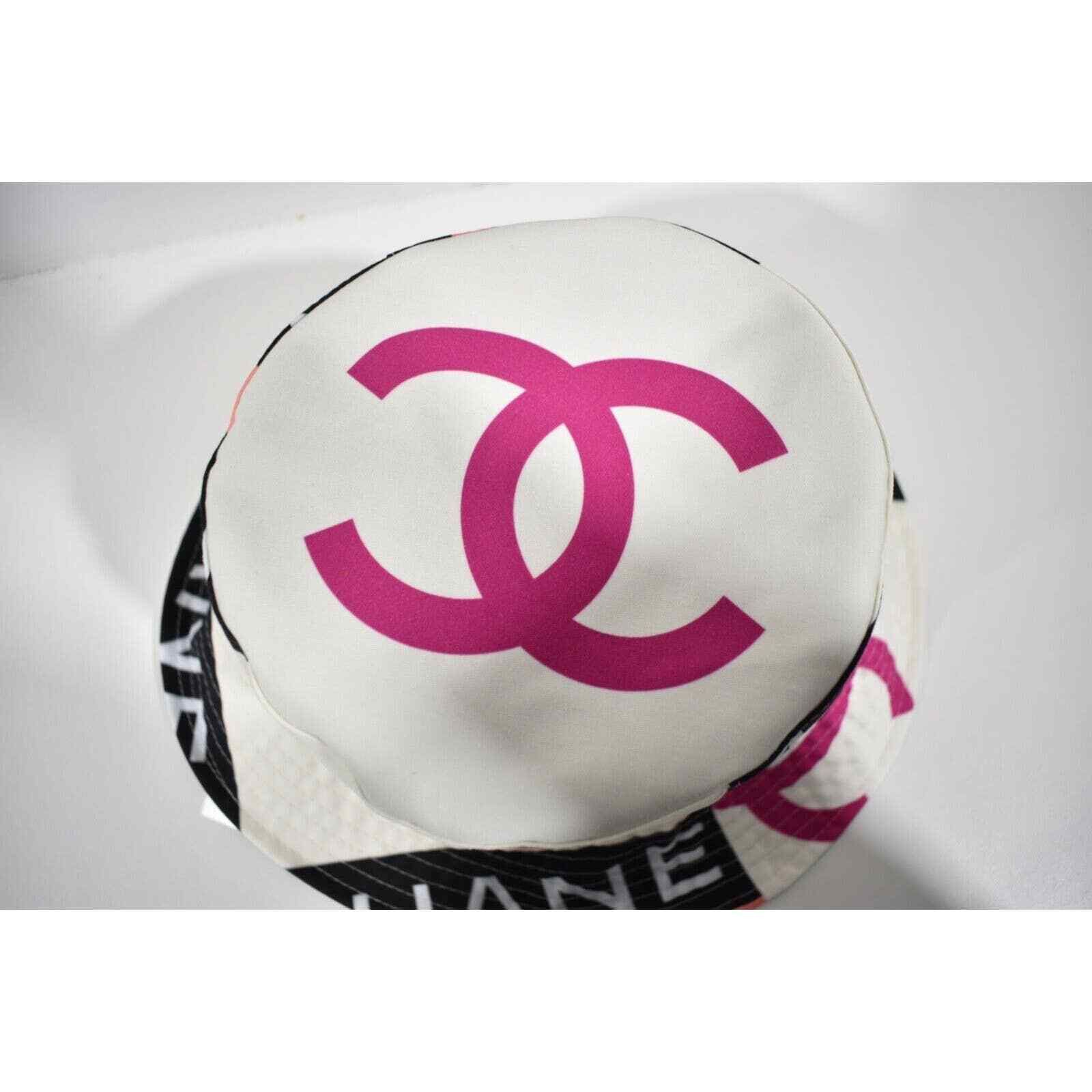 Chanel 22S Fabric CC Logo Sun Cloche Bucket Hat Small S