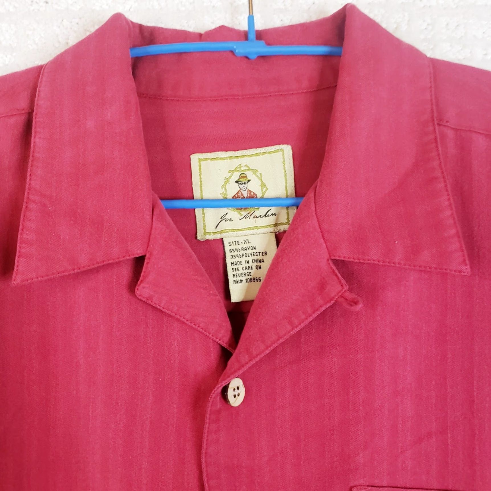 Logo 7 Joe Marlin Short Sleeve Button-Up Shirt Men’s XL Red Hawaiian Marine Corps Logo Shirt Size US XL / EU 56 / 4 - 4 Thumbnail