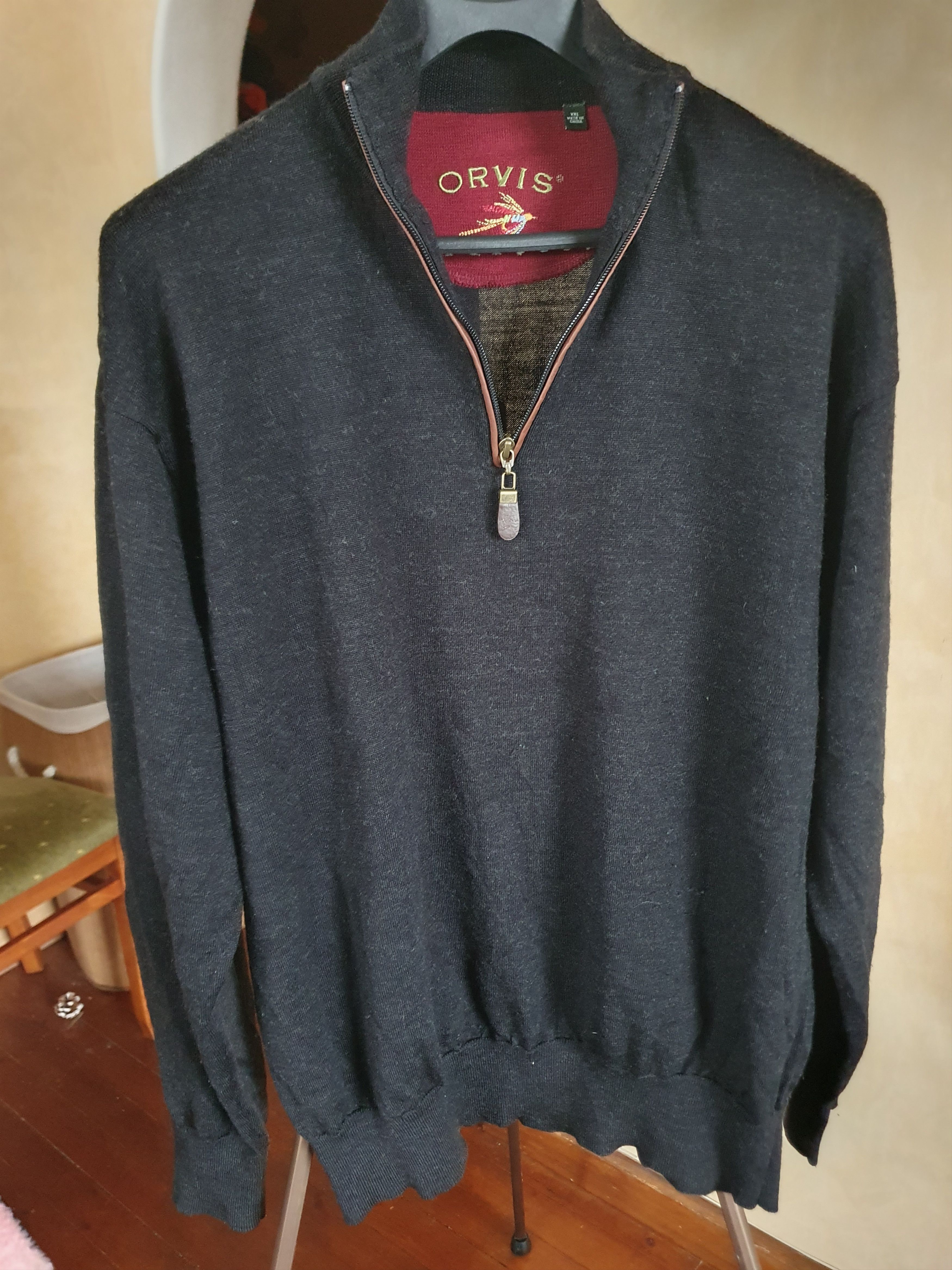 Orvis Orvis 1/4 Zip 100% Merino Wool Sweater Fly Fishing Gorpcor Size US XXL / EU 58 / 5 - 1 Thumbnail