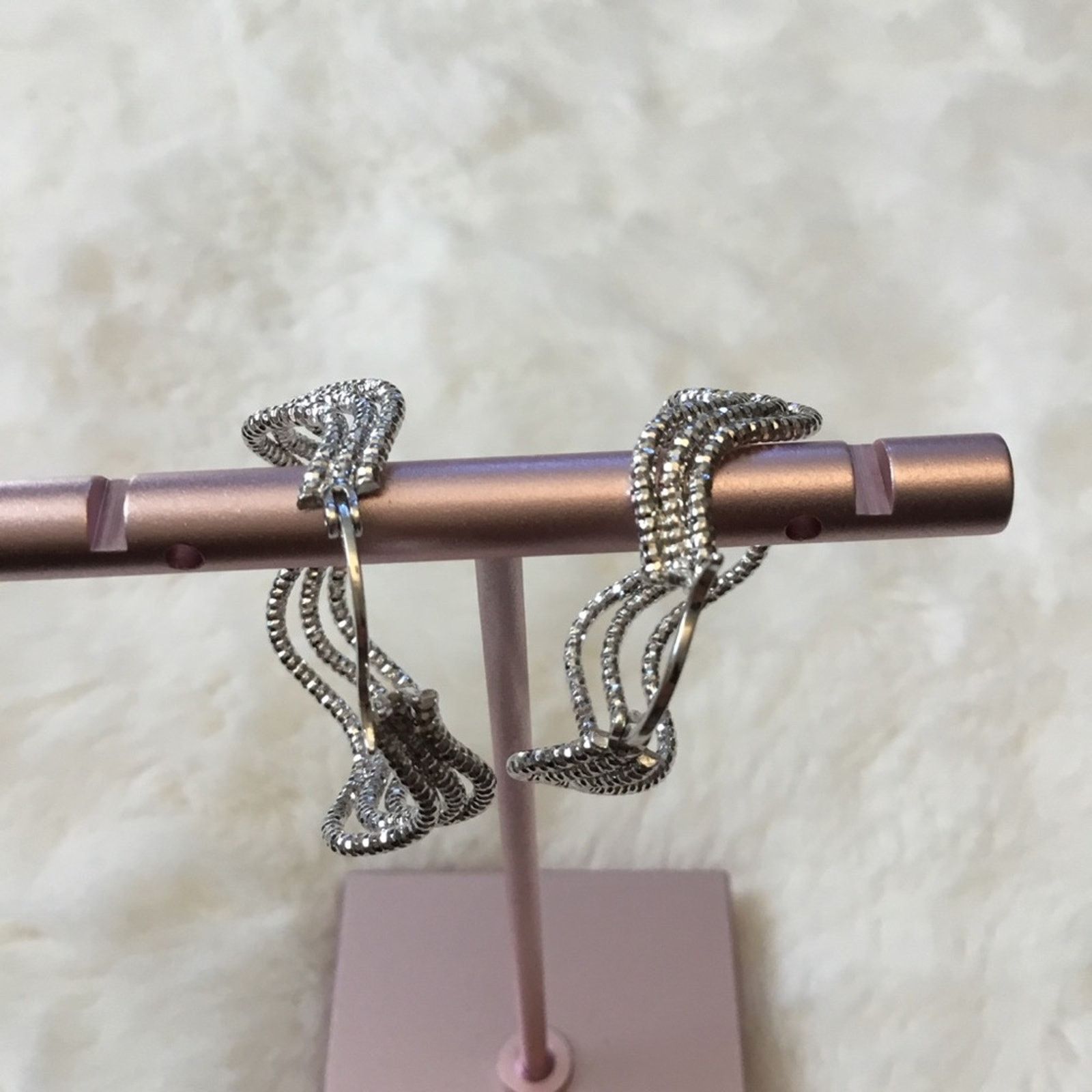 Other Silver Trio-Wave Crystals Earrings Size ONE SIZE - 3 Thumbnail