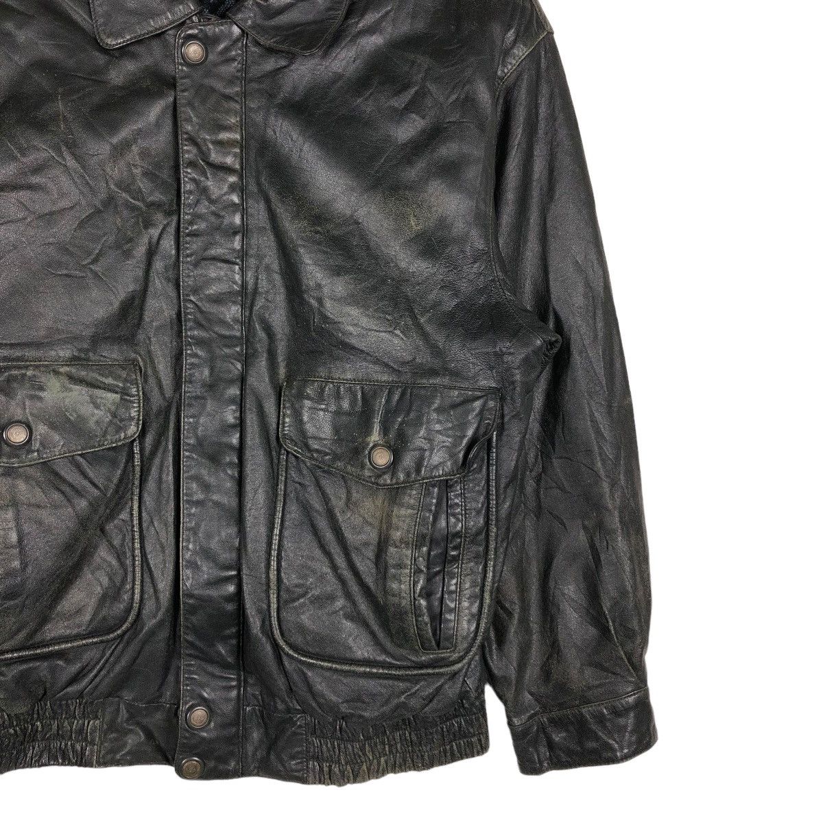 Japanese Brand 🔥VINTAGE LEATHER JACKET BIKER JAPAN BLANKET ISSEY MIYAKE Size US L / EU 52-54 / 3 - 7 Thumbnail