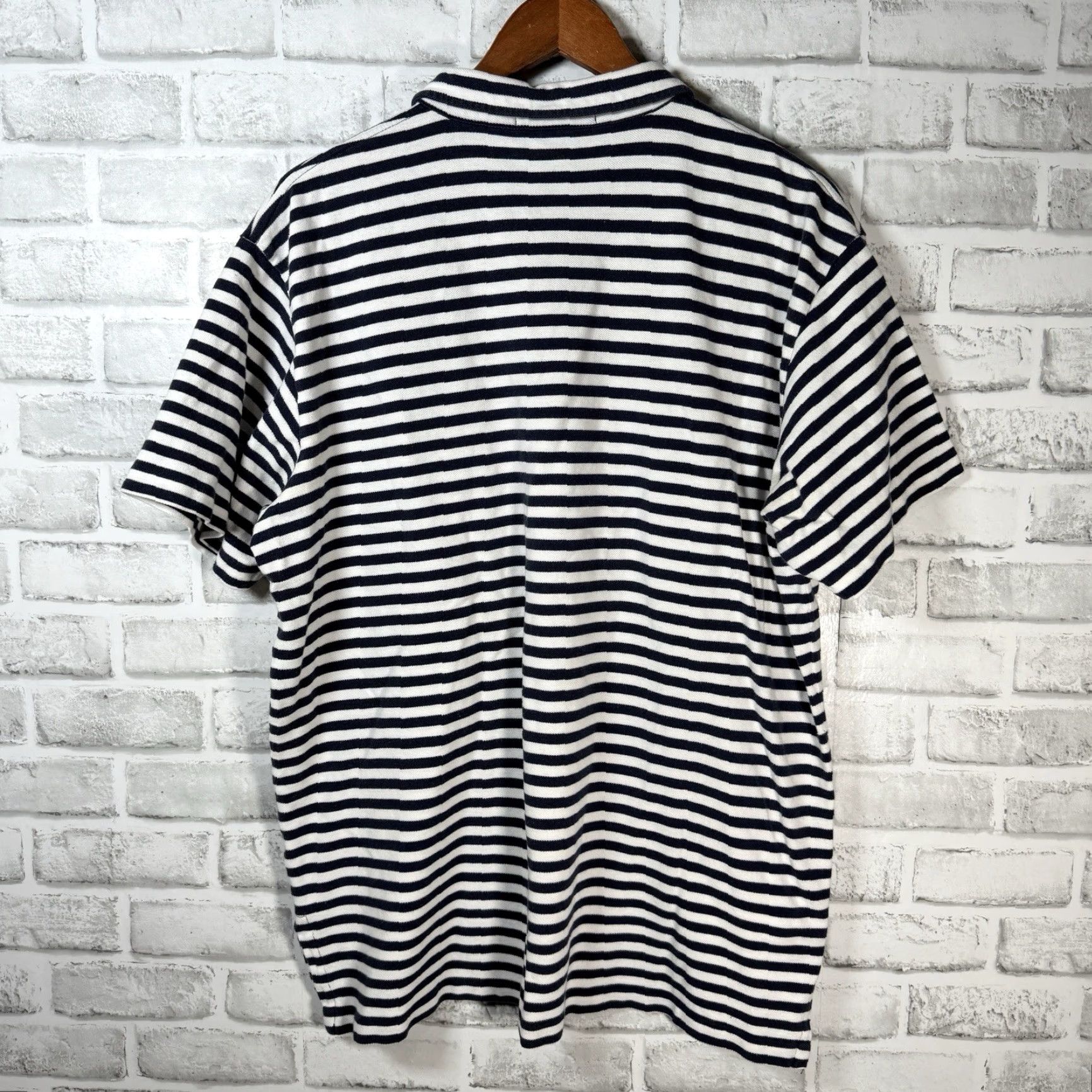 Ralph Lauren Ralph Lauren Polo Shirt Mens XL Blue Striped Pocket 100% Cotton Size US XL / EU 56 / 4 - 5 Thumbnail