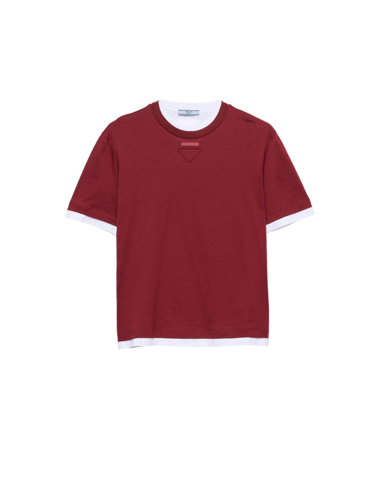 Prada PRADA $995 Red Cotton T-shirt New & Authentic Size ONE SIZE - 1 Preview