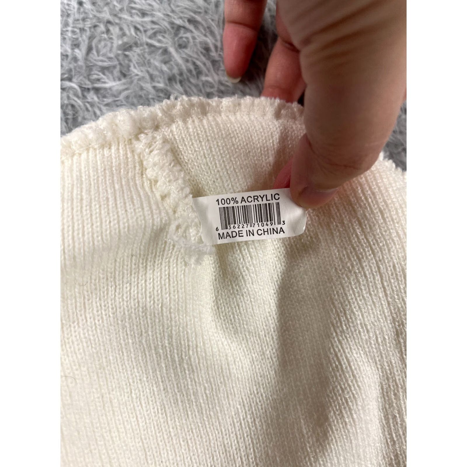 Vintage Roddy Ricch Beanie Adult White Acrylic Knit Hat One Size Unisex Size ONE SIZE - 8 Thumbnail