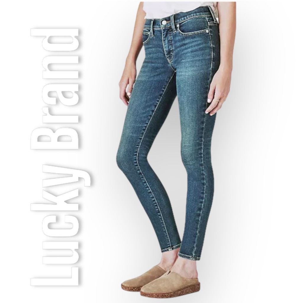 Lucky Brand Ava Skinny Mid-Rise Jeans, Light Fading Blue Den