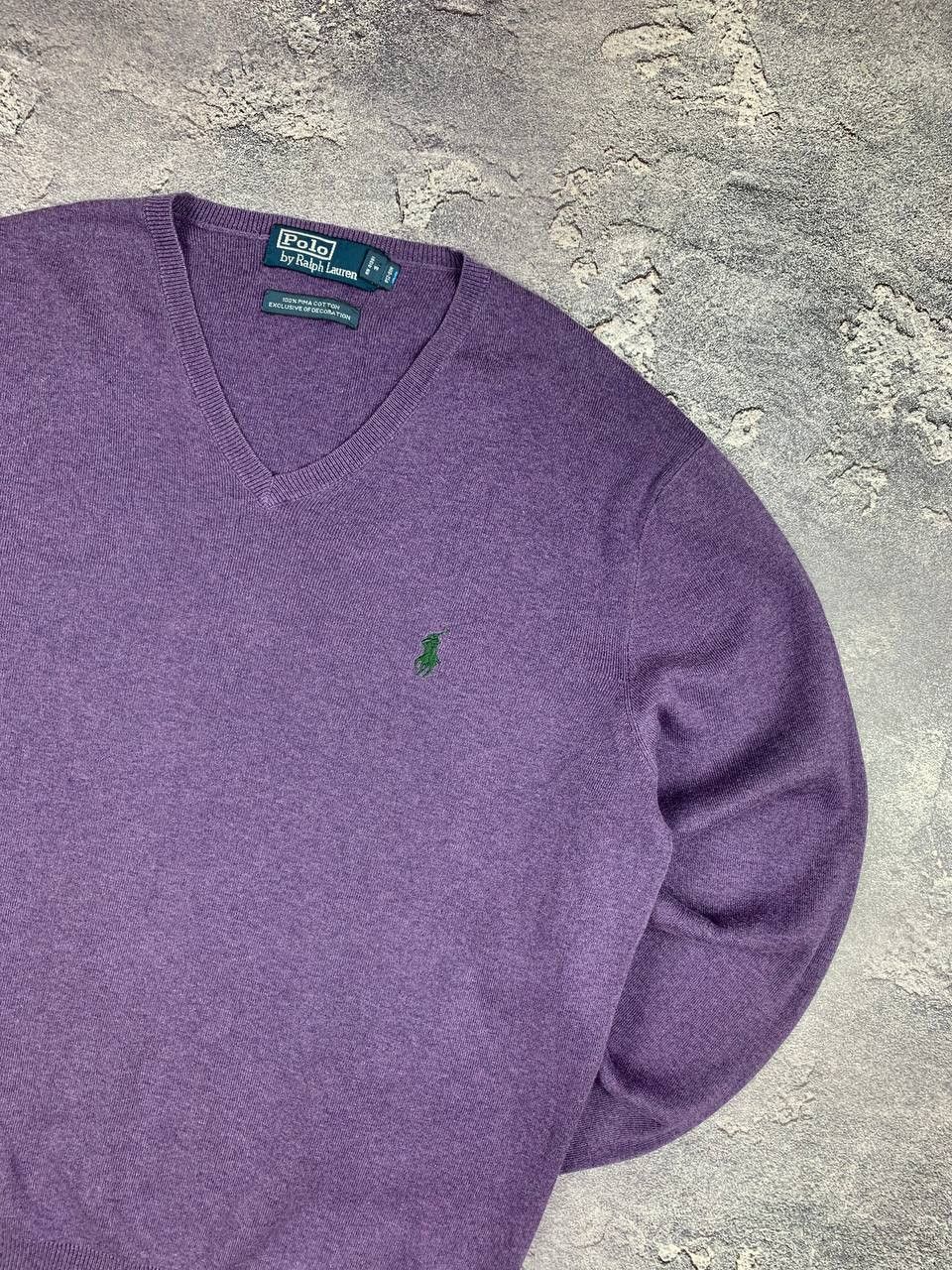 Polo Ralph Lauren Polo Ralph Lauren Men’s V-Neck Sweater Purple Pima Cotton Size US M / EU 48-50 / 2 - 3 Thumbnail
