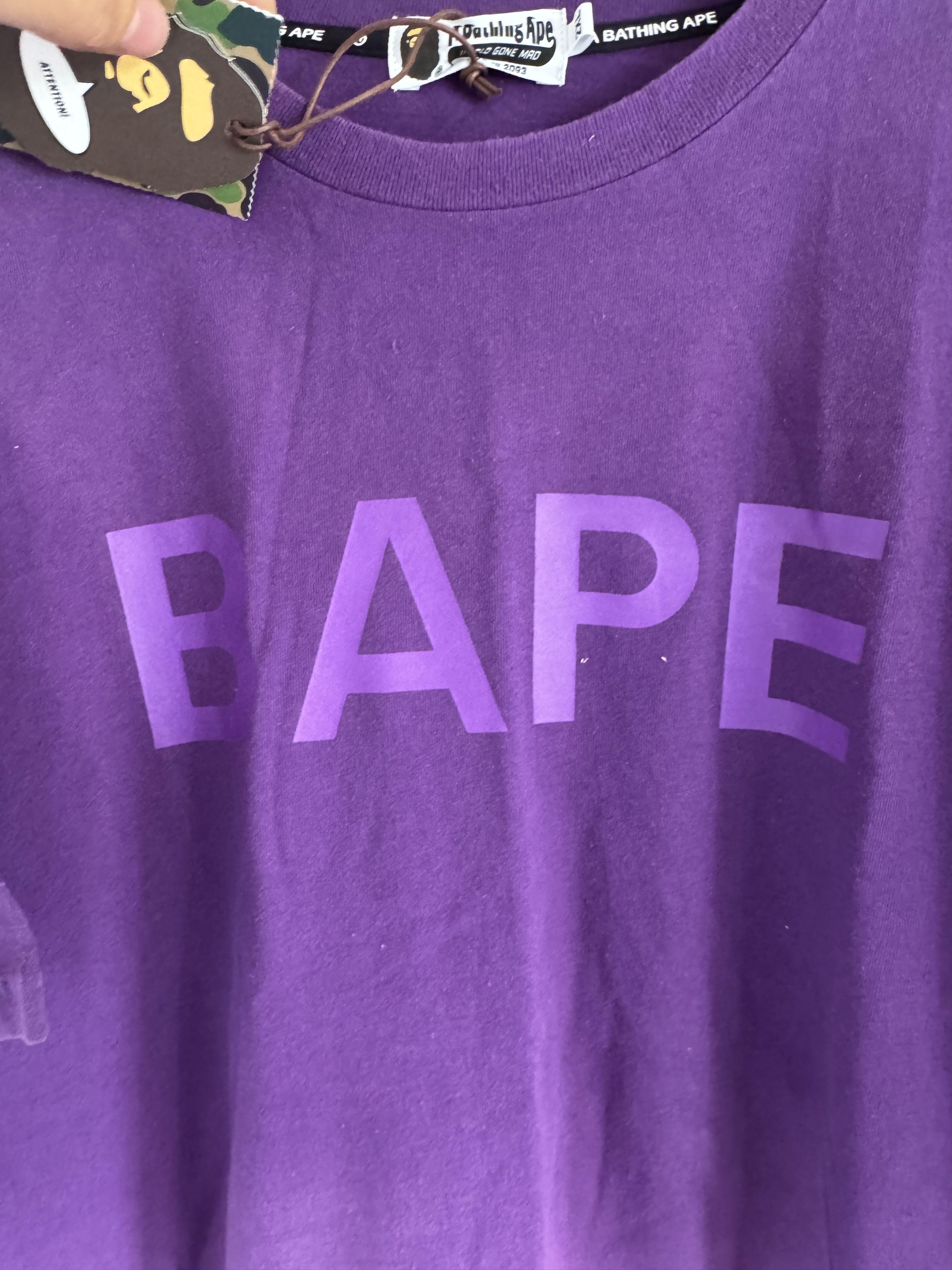 Bape Gradation Logo Tee Purple Size US XXL / EU 58 / 5 - 4 Thumbnail