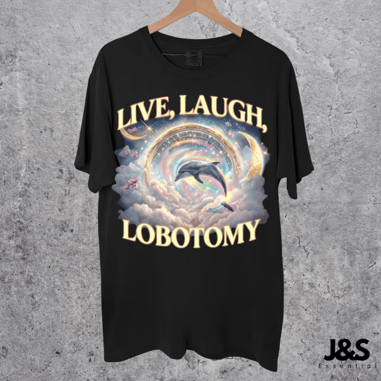 Designer × Japanese Brand Live Laugh Lobotomy Shirt, Dolphin Funny Shirt Size US M / EU 48-50 / 2 - 1 Thumbnail