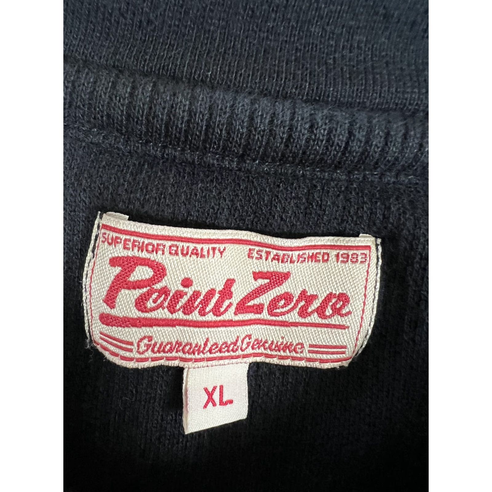 Point Zero VINTAGE Point Zero Long Sleeve Striped Sweat Shirt Mens XL Black Knit Size US XL / EU 56 / 4 - 5 Thumbnail