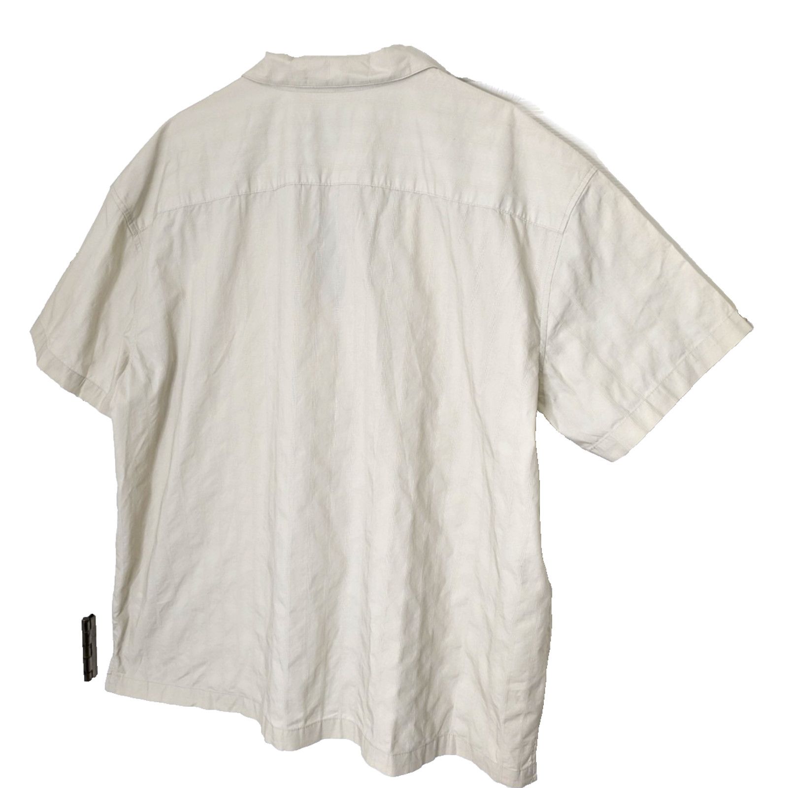 Target Basics Mens Short Sleeve Button Down Shirt XXL Cream Vacation Size US XXL / EU 58 / 5 - 3 Thumbnail
