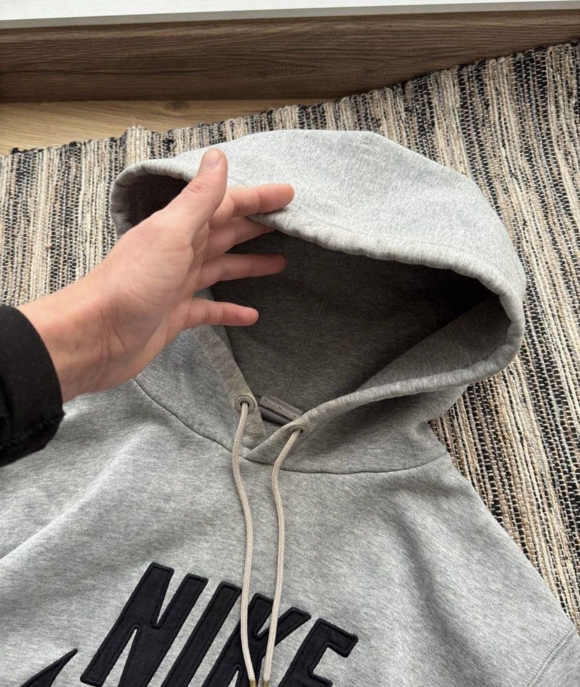 Nike × Vintage Vintage Nike Big logo Y2K Grey Hoodie Size US M / EU 48-50 / 2 - 6 Thumbnail
