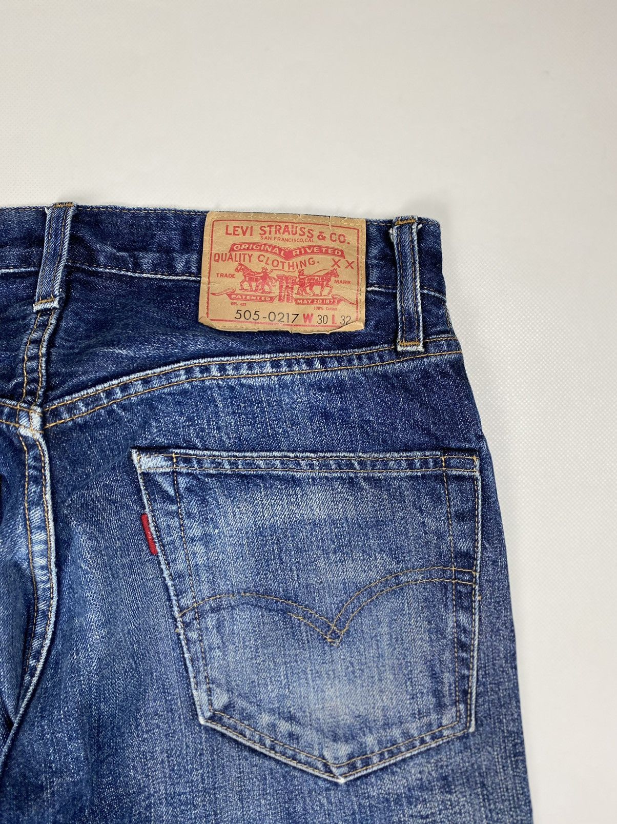 Levi's Vintage Clothing Levis Vintage Clothing 505-0217 Selvedge Denim Big E Jeans Size US 30 / EU 46 - 8 Thumbnail