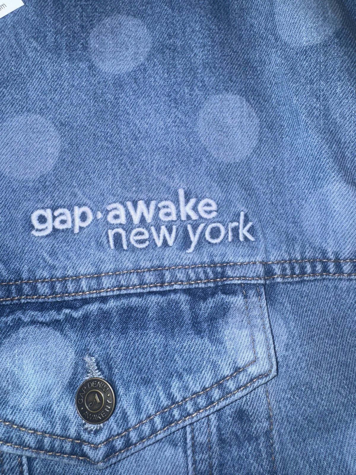 Gap Gap X Awake NY Oversized Dotted Icon Denim Jacket Size US L / EU 52-54 / 3 - 3 Thumbnail