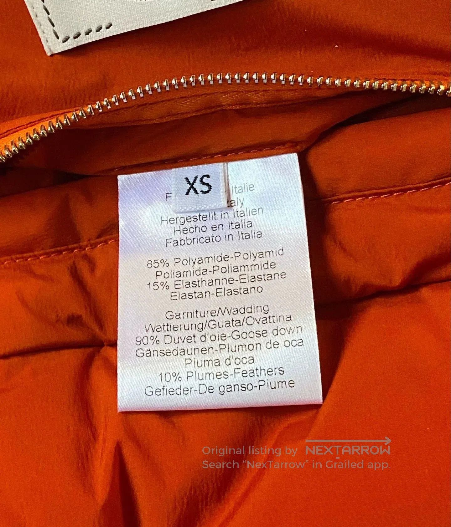 Hermes Hermes Orange Down Jacket XS. Size US XS / EU 42 / 0 - 6 Thumbnail