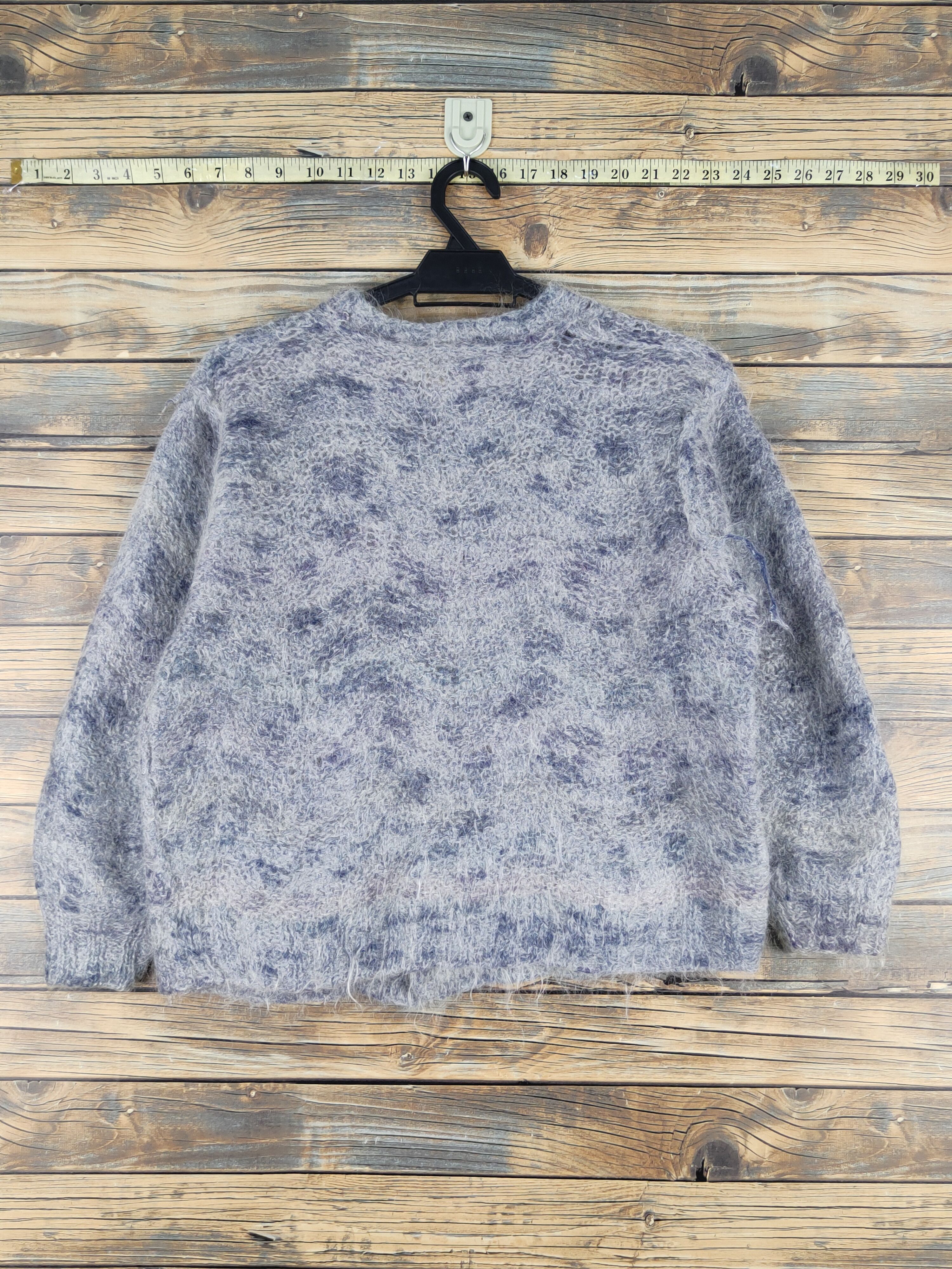 Japanese Brand × Vintage Japanese Brand Navy White Fur Mohair Knitwear Cardigan#W1341 Size S / US 4 / IT 40 - 8 Thumbnail