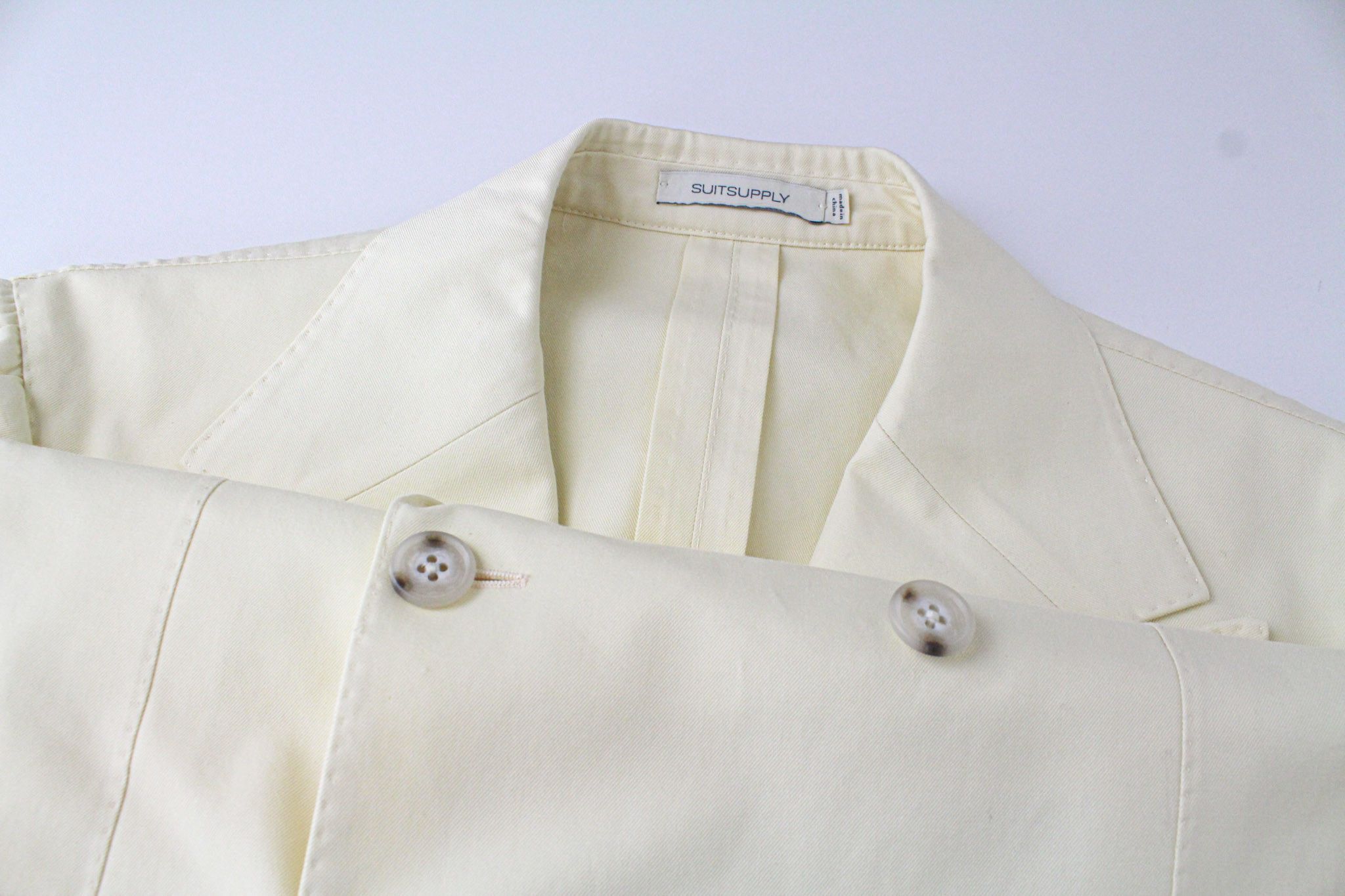Suitsupply HAVANA UK38R Yellow 2-Piece Two-Row Slim Unlined 72252 Size 38R - 6 Thumbnail