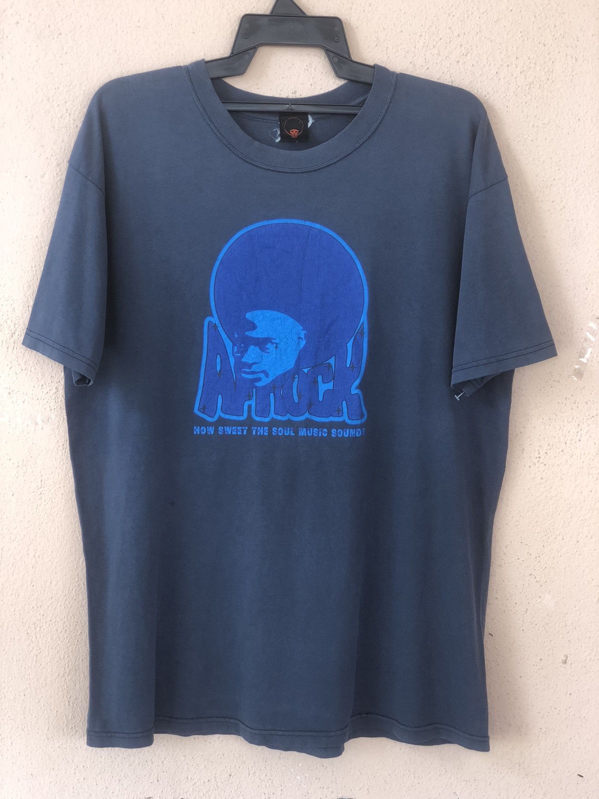 Band Tees × Vintage Vintage AFRO ROCK Rare Faded Tee Size US L / EU 52-54 / 3 - 1 Thumbnail