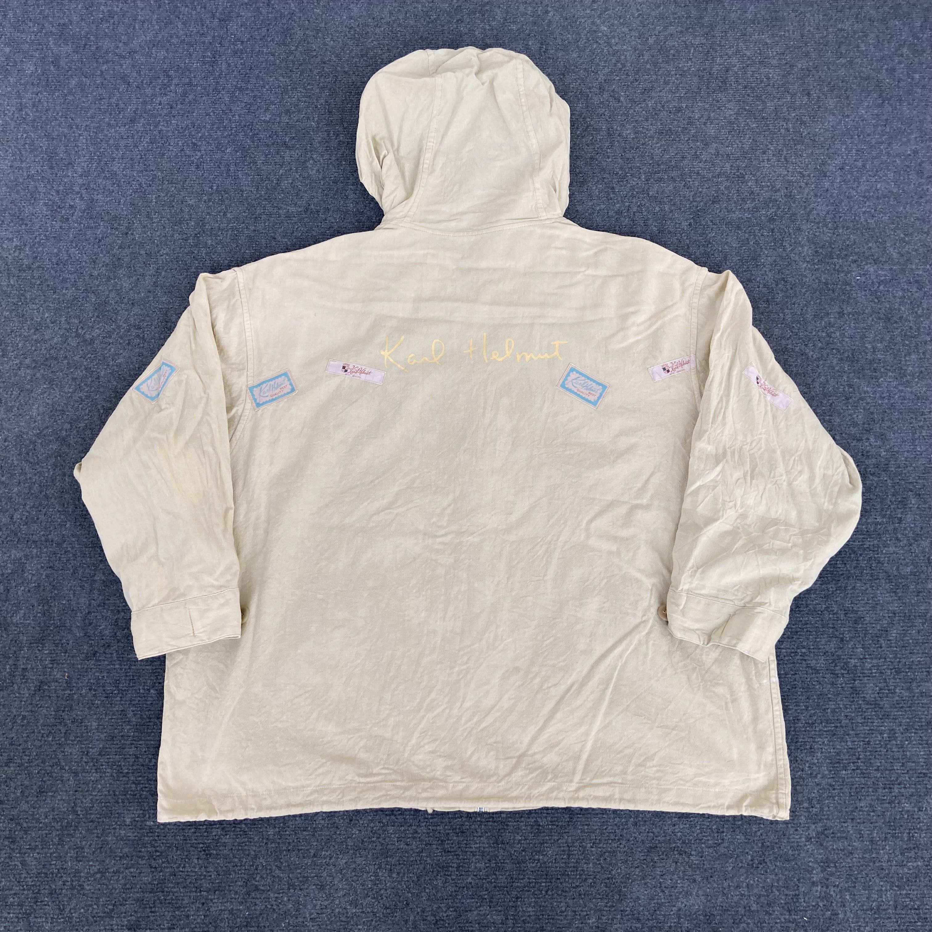 Karl Helmut × Pink House × Vintage Vtg Authentic Karl Helmut Hooded Long Sleeve Zipper Jacket Size US L / EU 52-54 / 3 - 8 Thumbnail
