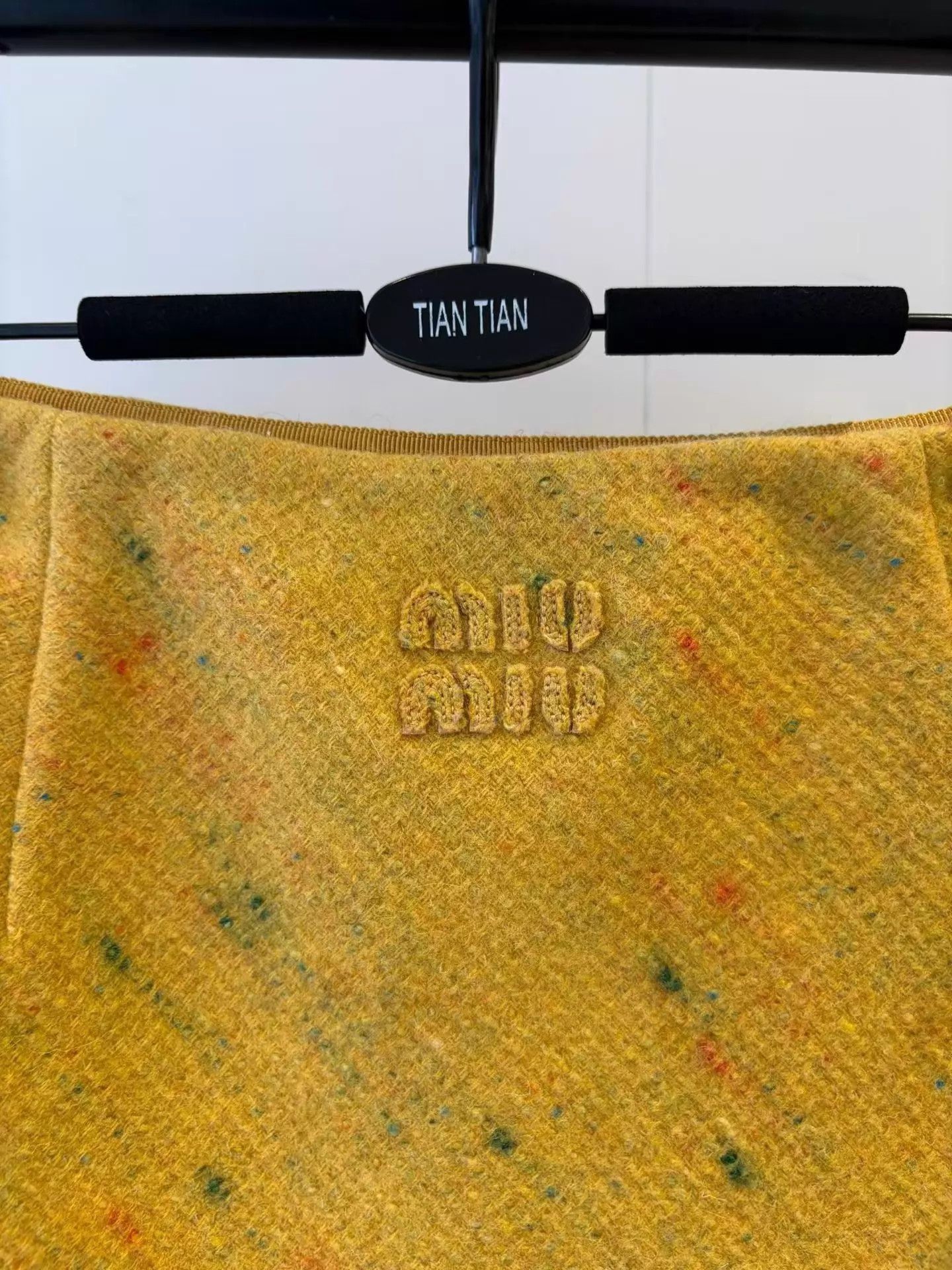 Miu Miu Miu Miu 25FW Yellow Twill Wool Skirt 38 Mint Size 26" / US 2 / IT 38 - 2 Thumbnail