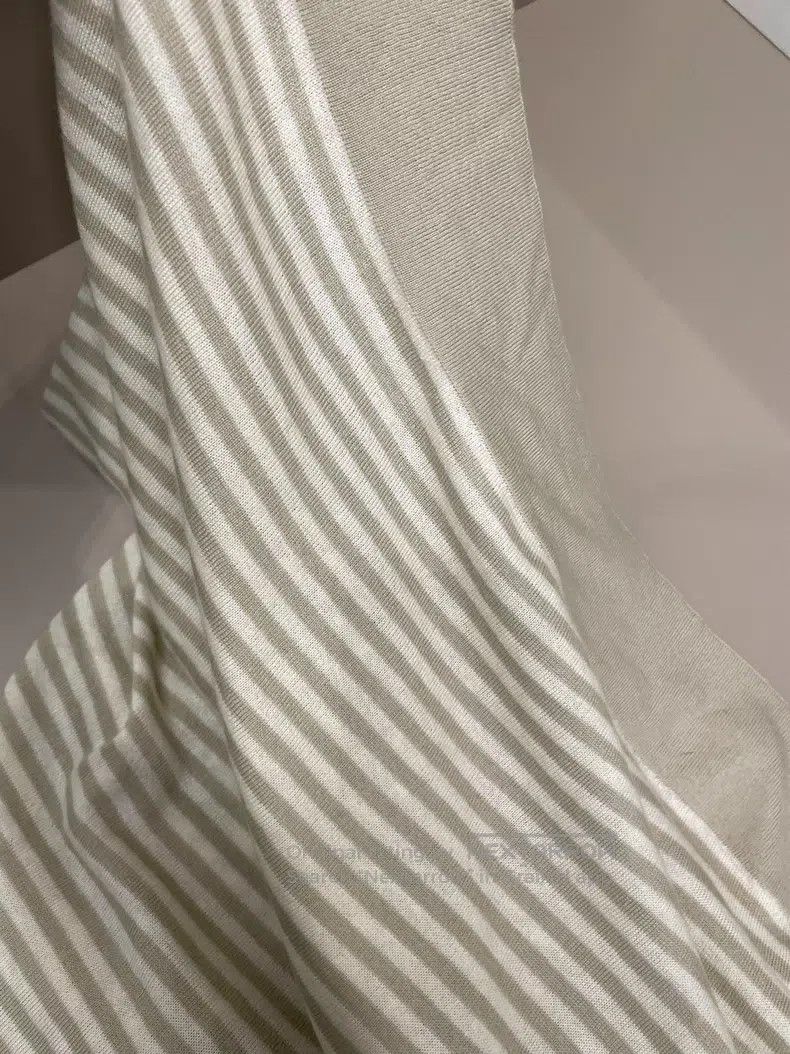 Loro Piana Loro Piana Light Green Striped Cashmere Scarf Size ONE SIZE - 7 Thumbnail