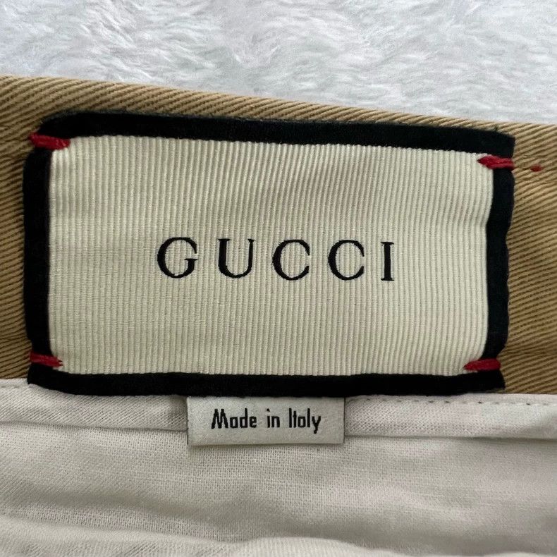 Gucci Gucci Khaki back embroidered logo trousers 2501-Nextarrow Size US 34 / EU 50 - 3 Thumbnail