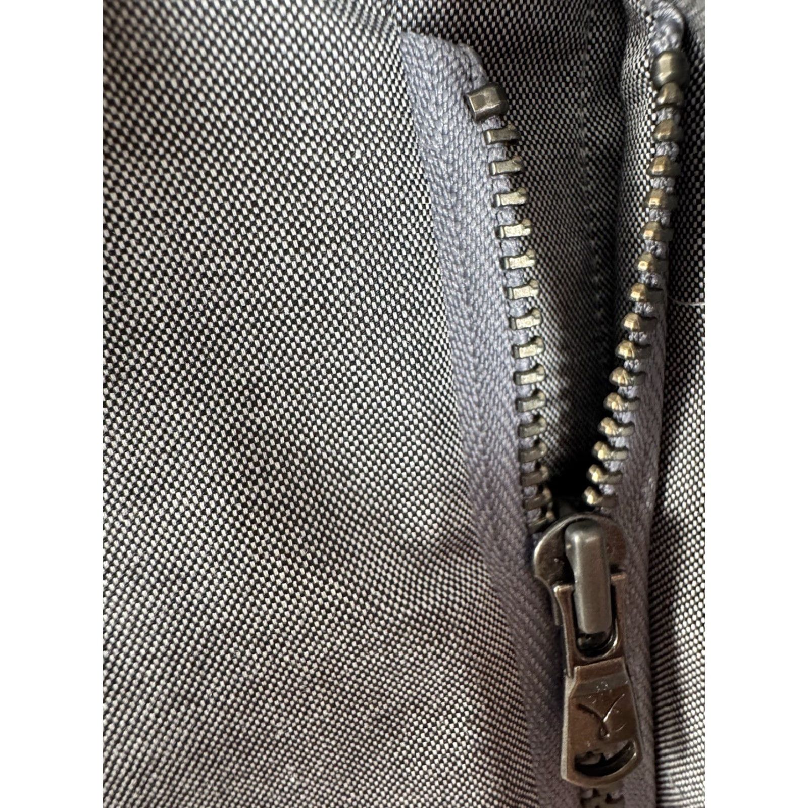 Vintage TEDDY STRATFORD Shirt Mens 4 Gray Zip Oxford Shine Metallic Long Sleeve Button-Up 1990s Z Size US S / EU 44-46 / 1 - 3 Thumbnail