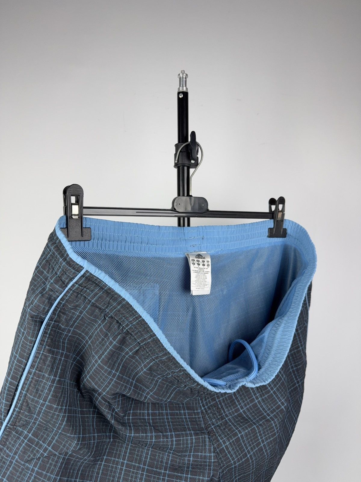 Adidas Adidas Checkered Swim Shorts Blue Trim Men’s L Mesh Lining Size US 34 / EU 50 - 10 Thumbnail