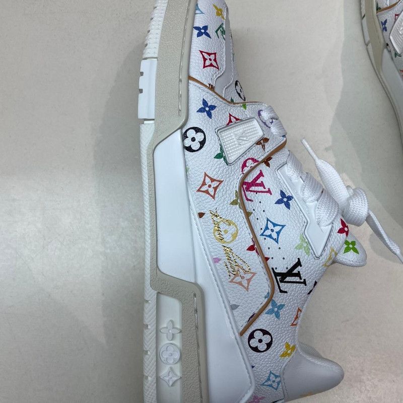 Takashi Murakami x Louis Vuitton White Trainers